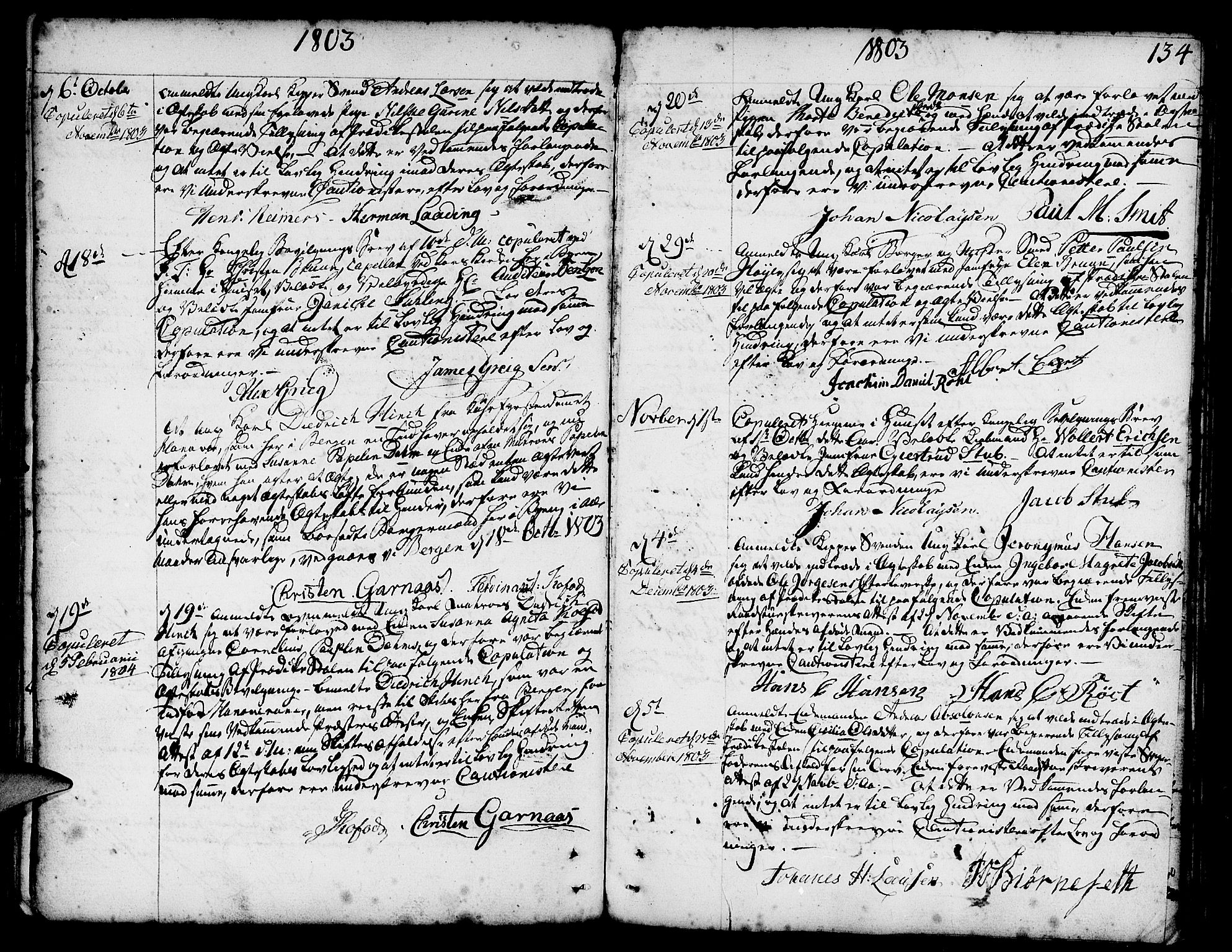 Nykirken Sokneprestembete, SAB/A-77101/H/Haa/L0008: Parish register (official) no. A 8, 1776-1814, p. 134