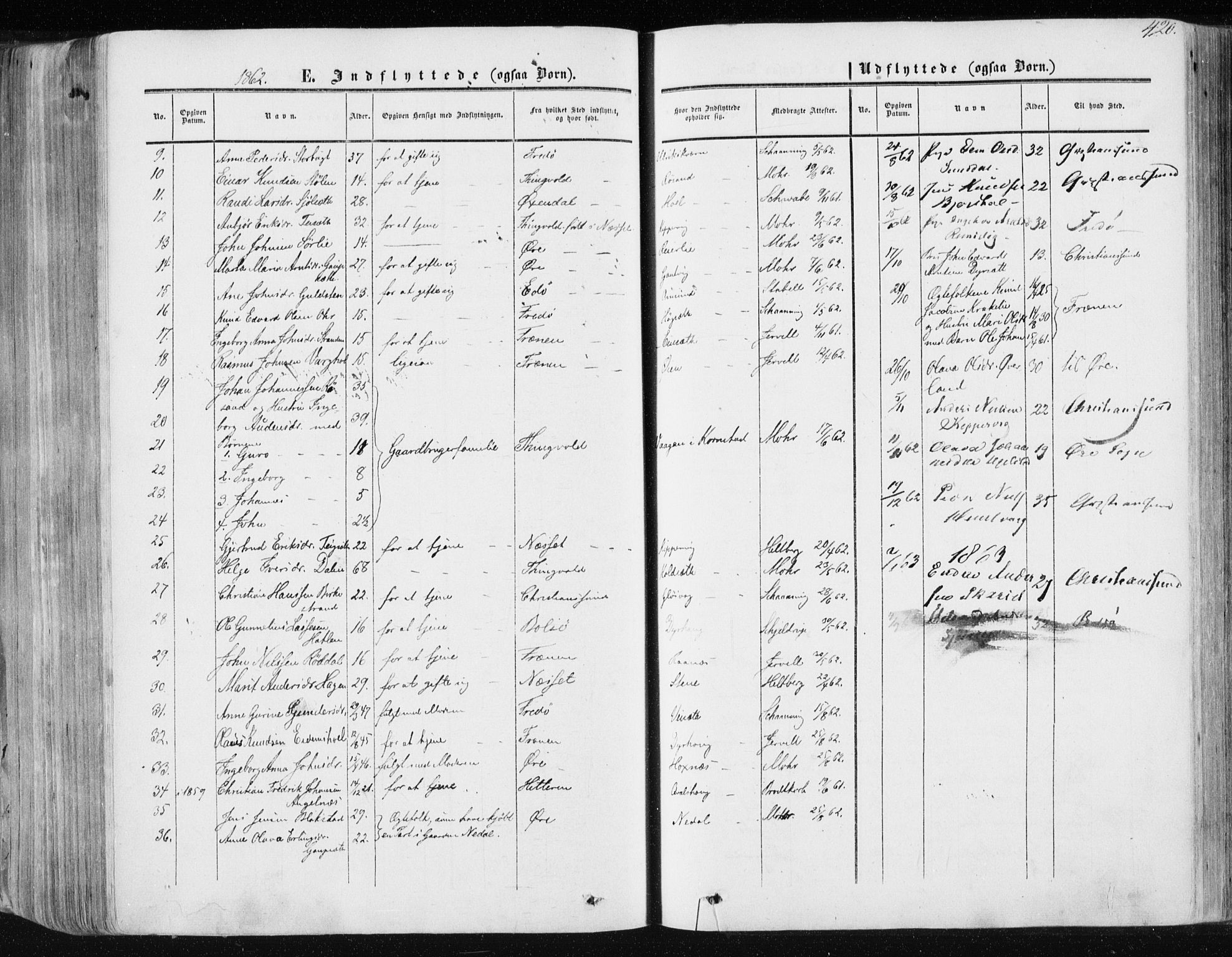 Ministerialprotokoller, klokkerbøker og fødselsregistre - Møre og Romsdal, SAT/A-1454/568/L0804: Parish register (official) no. 568A11, 1854-1868, p. 420