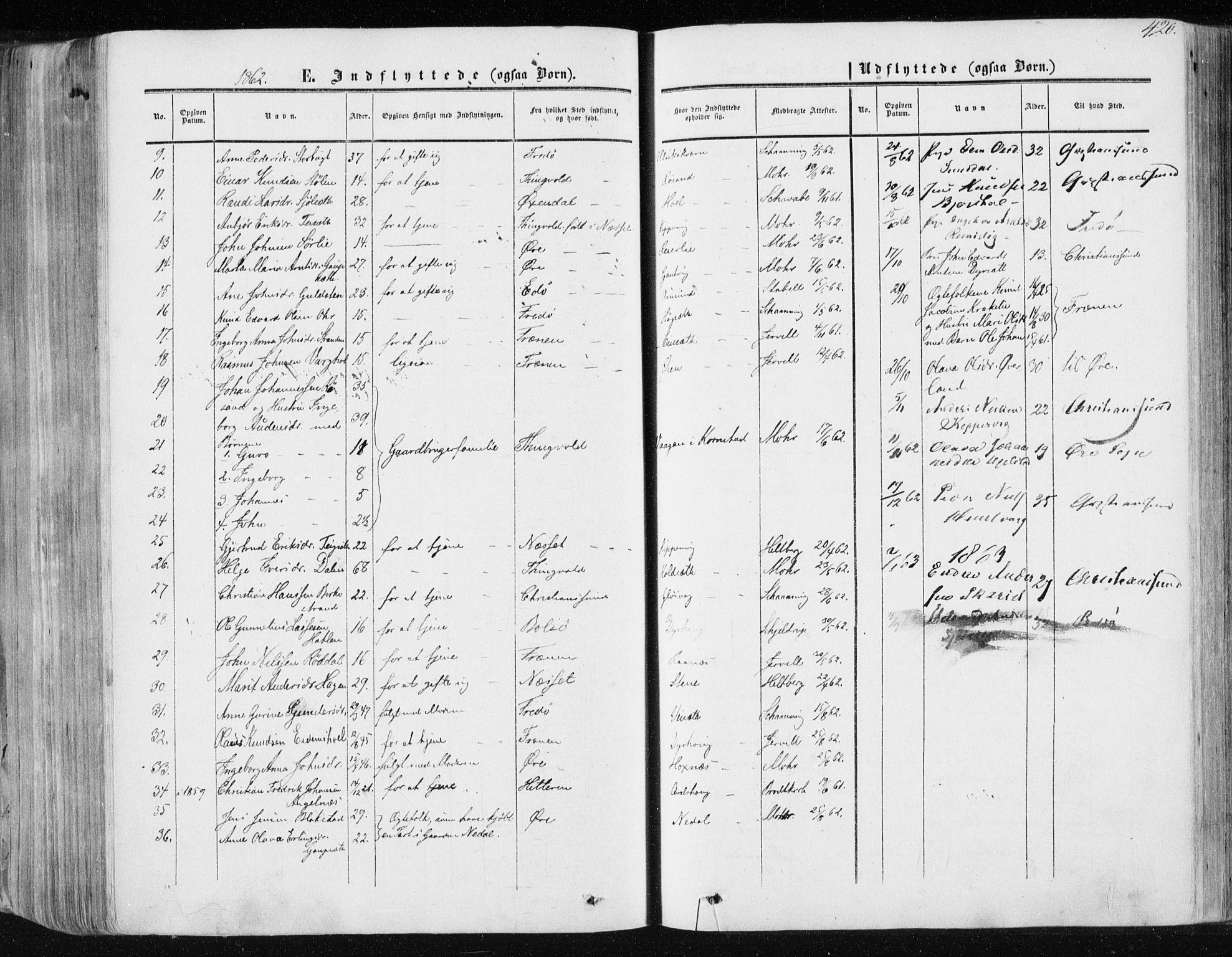 Ministerialprotokoller, klokkerbøker og fødselsregistre - Møre og Romsdal, AV/SAT-A-1454/568/L0804: Parish register (official) no. 568A11, 1854-1868, p. 420