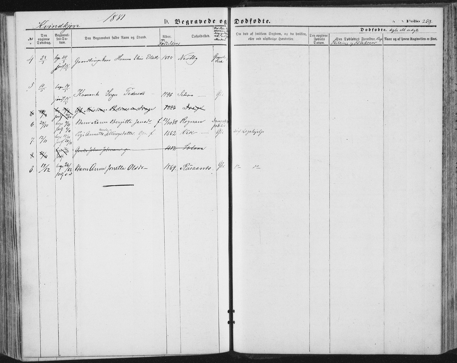 Ministerialprotokoller, klokkerbøker og fødselsregistre - Nordland, SAT/A-1459/847/L0668: Parish register (official) no. 847A08, 1872-1886, p. 259