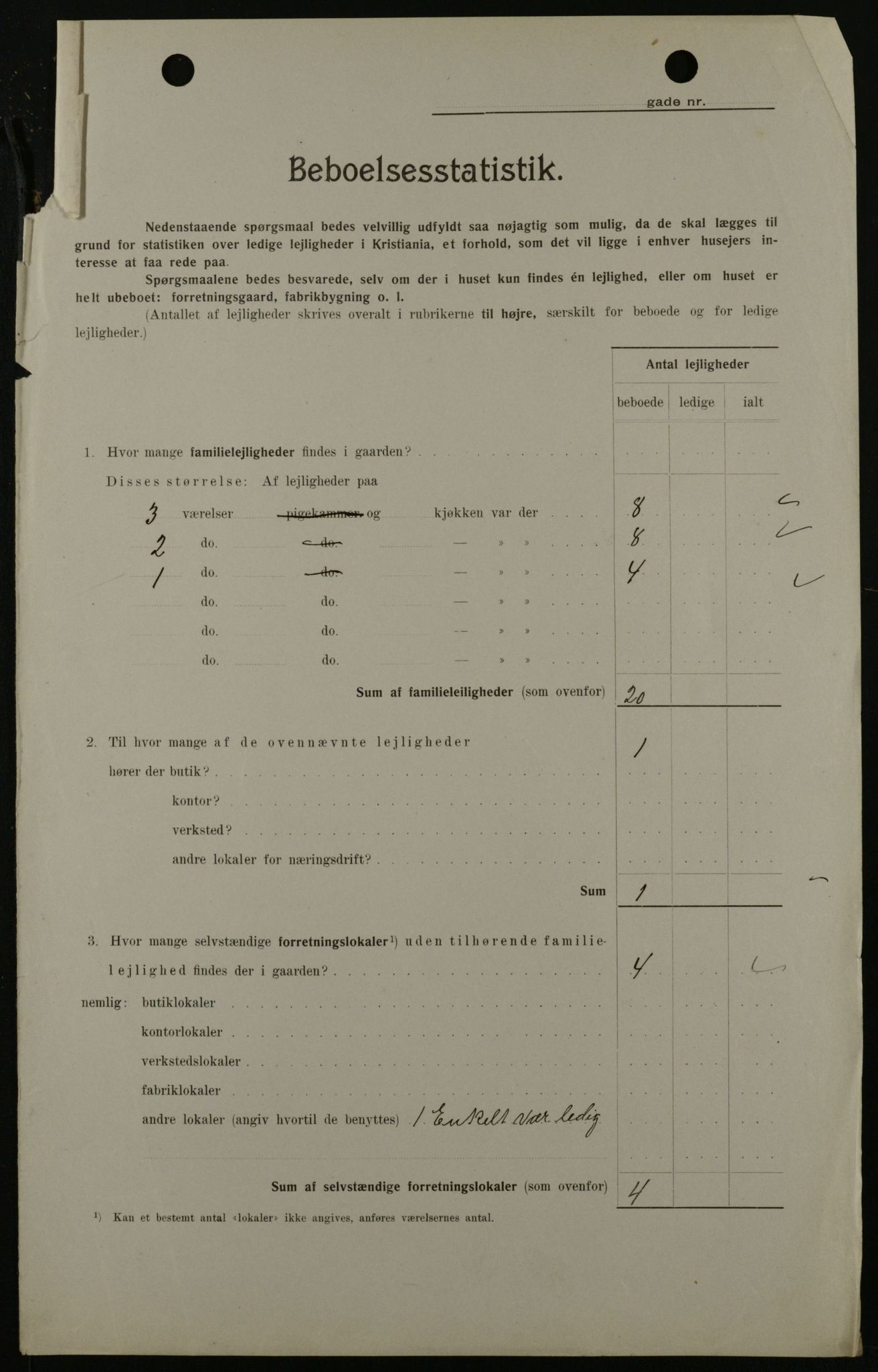 OBA, Municipal Census 1908 for Kristiania, 1908, p. 41912