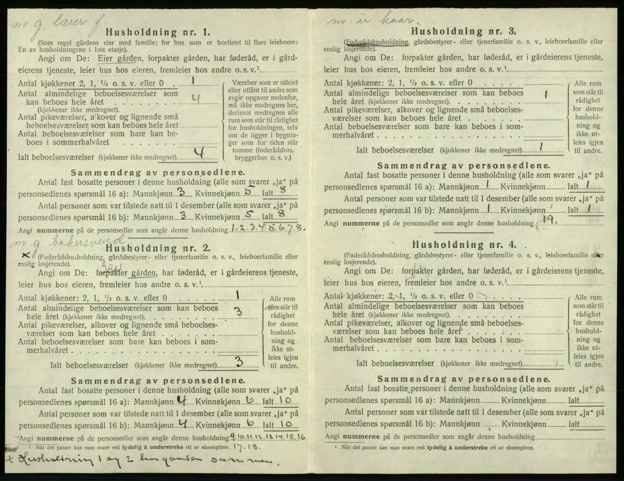 SAB, 1920 census for Os, 1920, p. 705