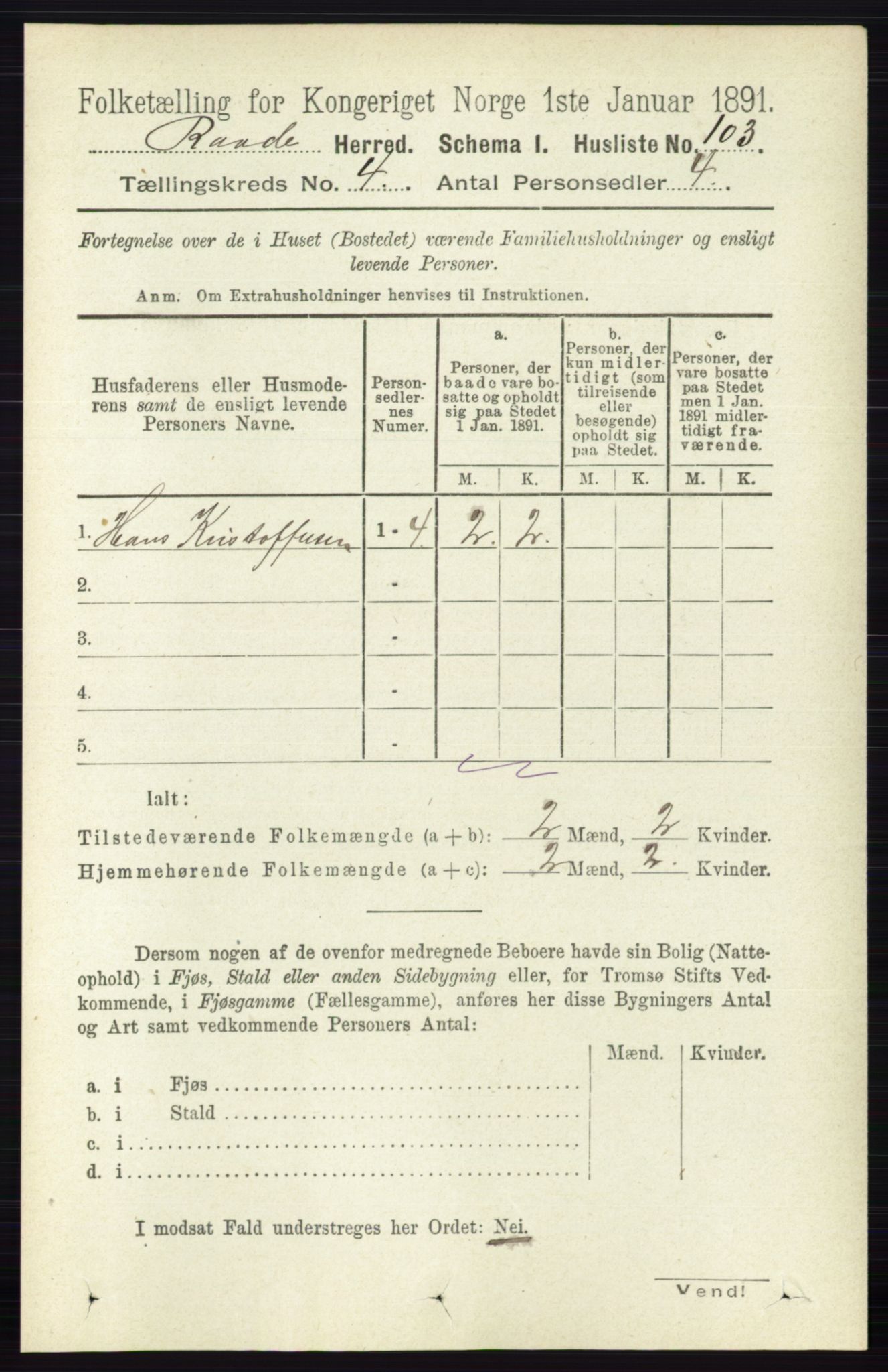 RA, 1891 census for 0135 Råde, 1891, p. 1841