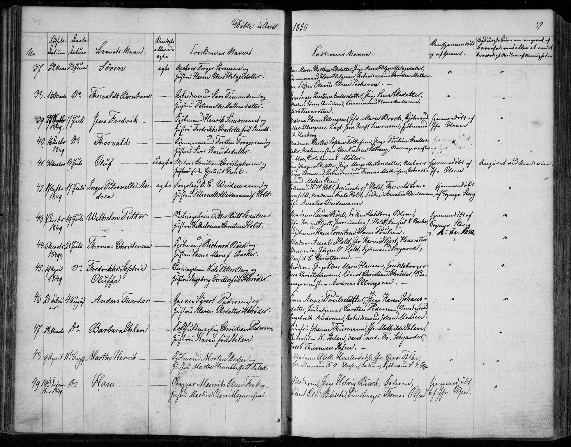 Holmestrand kirkebøker, SAKO/A-346/F/Fa/L0002: Parish register (official) no. 2, 1840-1866, p. 39