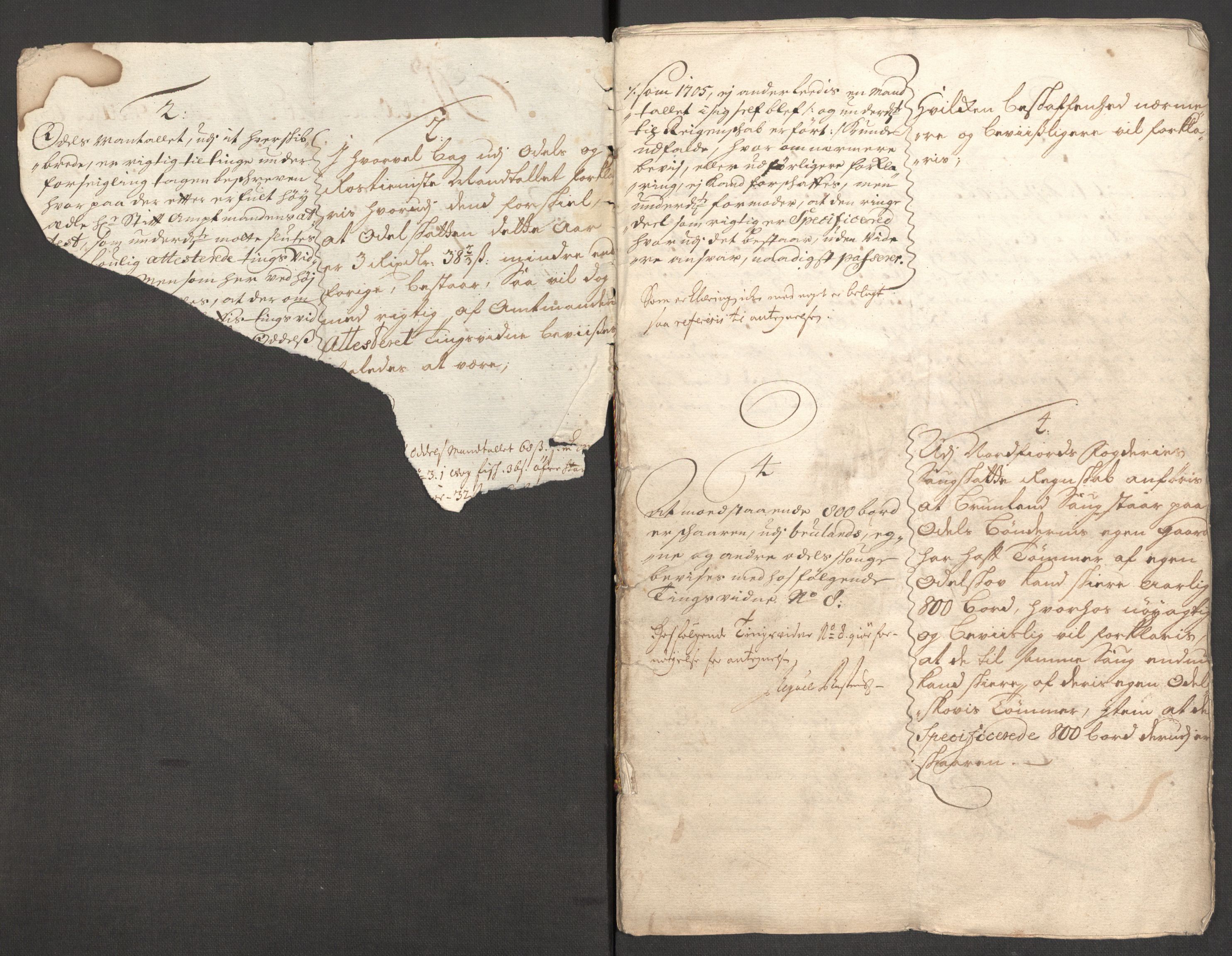 Rentekammeret inntil 1814, Reviderte regnskaper, Fogderegnskap, AV/RA-EA-4092/R53/L3429: Fogderegnskap Sunn- og Nordfjord, 1705, p. 292