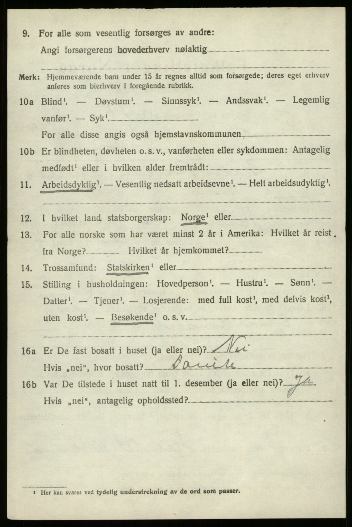 SAB, 1920 census for Innvik, 1920, p. 6408