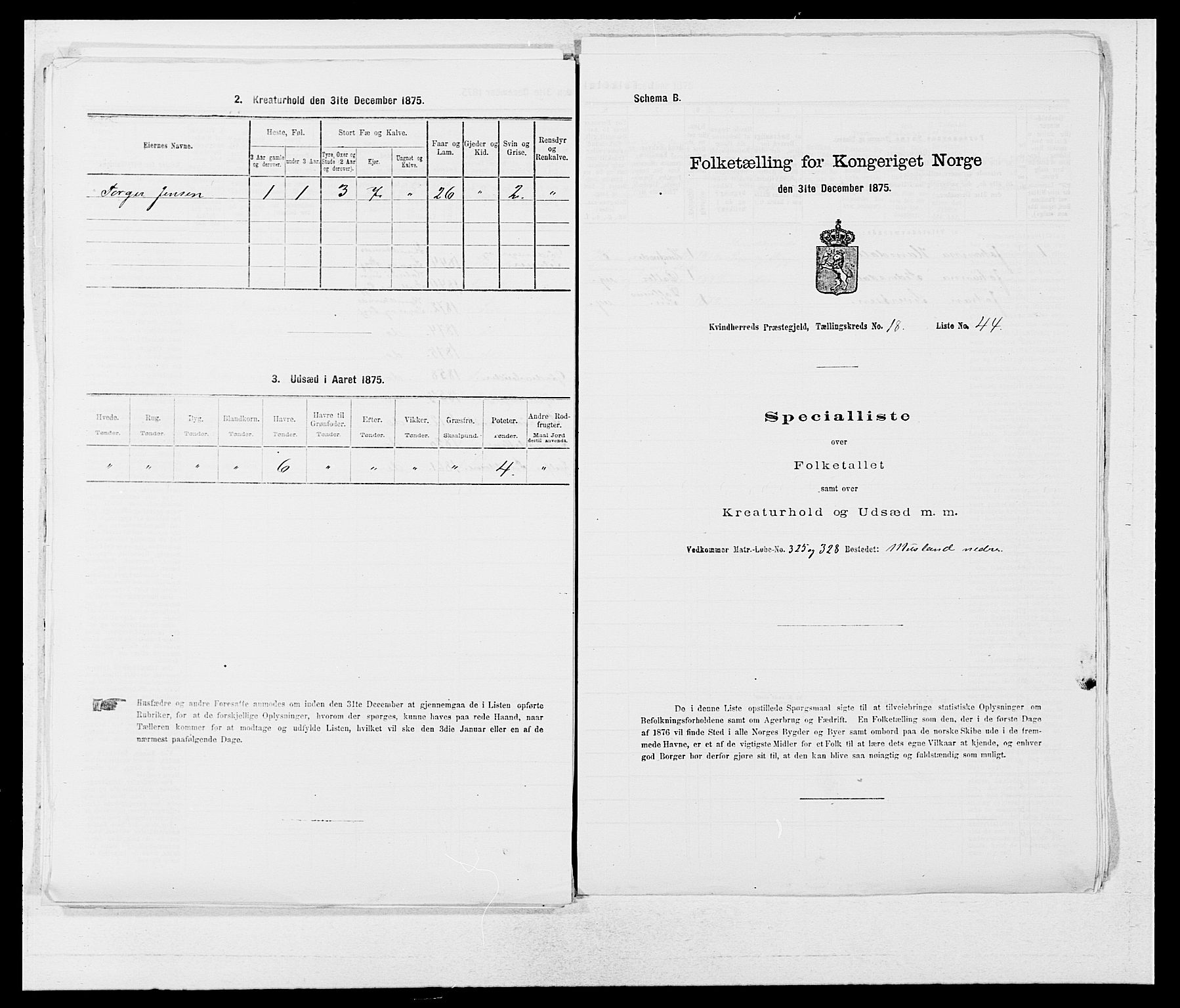 SAB, 1875 census for 1224P Kvinnherad, 1875, p. 1189