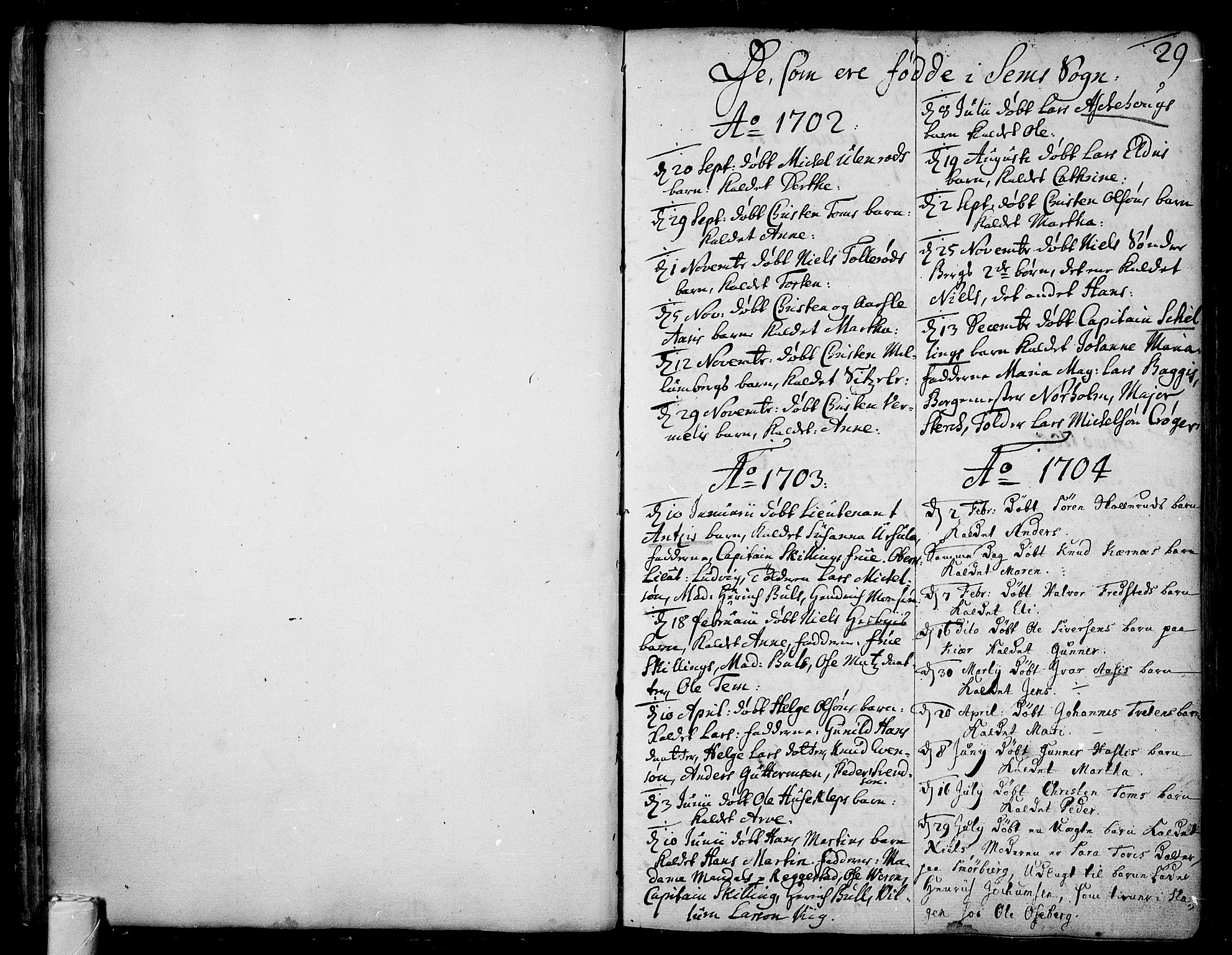 Sem kirkebøker, SAKO/A-5/F/Fa/L0001: Parish register (official) no. I 1, 1702-1763, p. 29