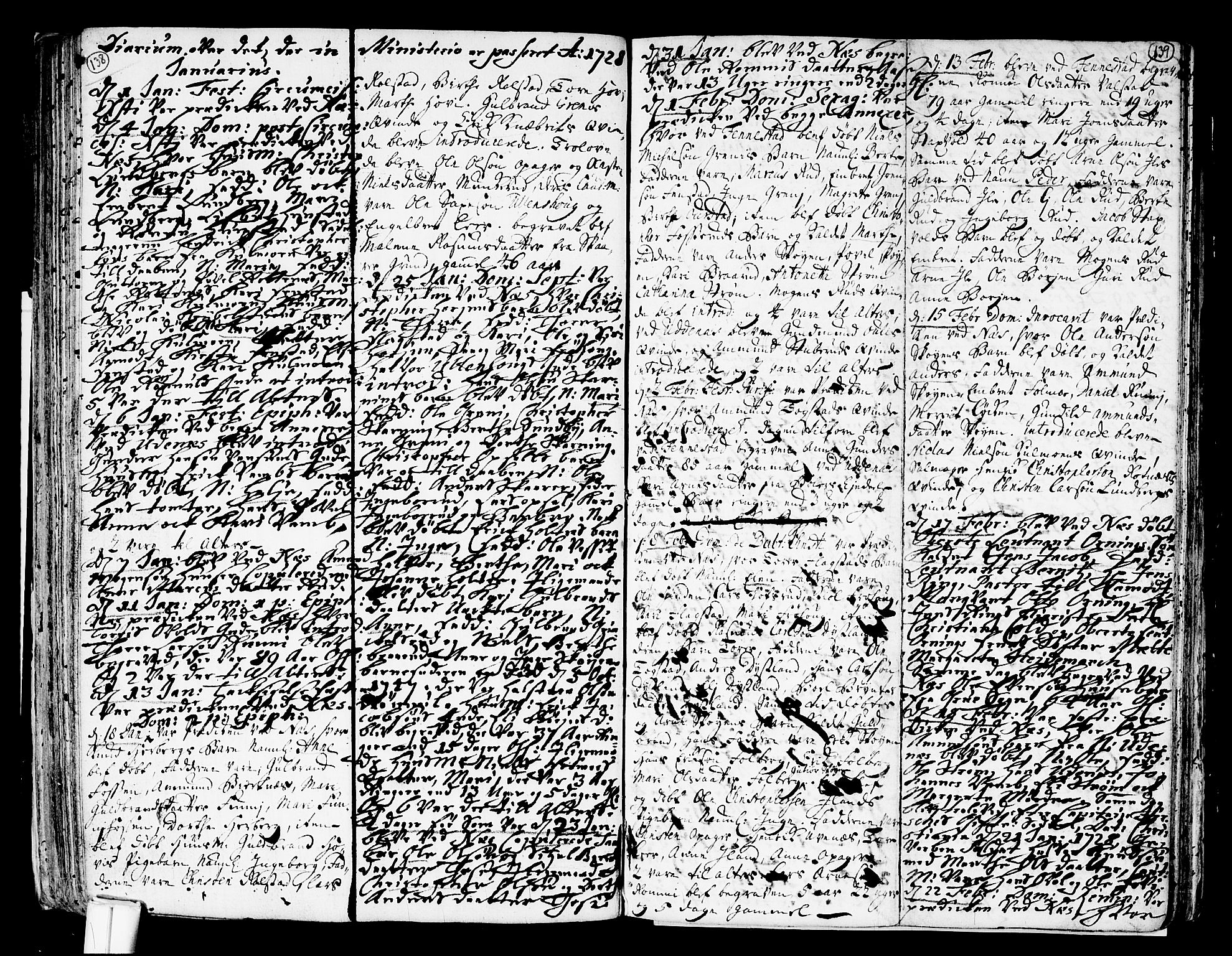 Nes prestekontor Kirkebøker, SAO/A-10410/F/Fa/L0002: Parish register (official) no. I 2, 1717-1734, p. 138-139