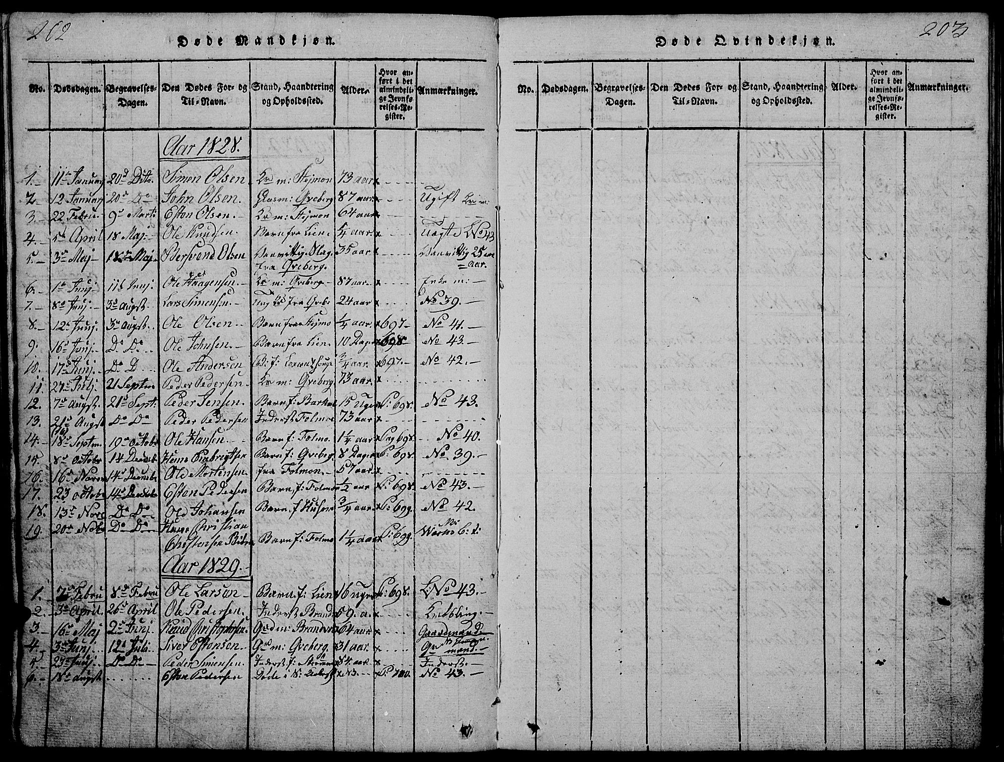 Tynset prestekontor, SAH/PREST-058/H/Ha/Hab/L0002: Parish register (copy) no. 2, 1814-1862, p. 202-203