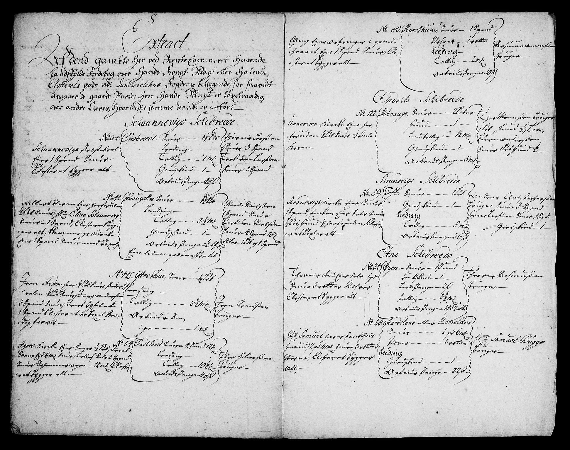 Rentekammeret inntil 1814, Realistisk ordnet avdeling, RA/EA-4070/On/L0005: [Jj 6]: Forskjellige dokumenter om Halsnøy klosters gods, 1697-1770, p. 424