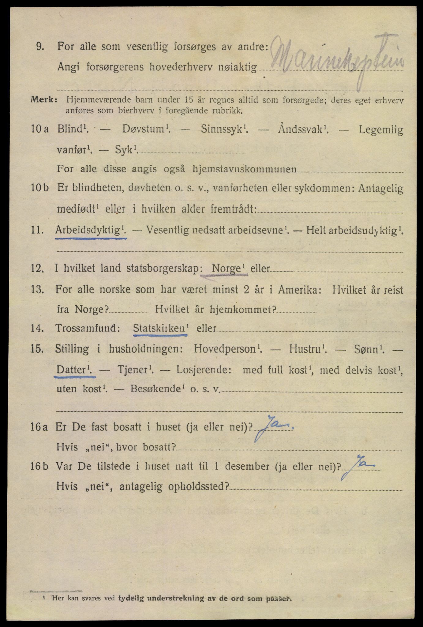 SAKO, 1920 census for Horten, 1920, p. 10208