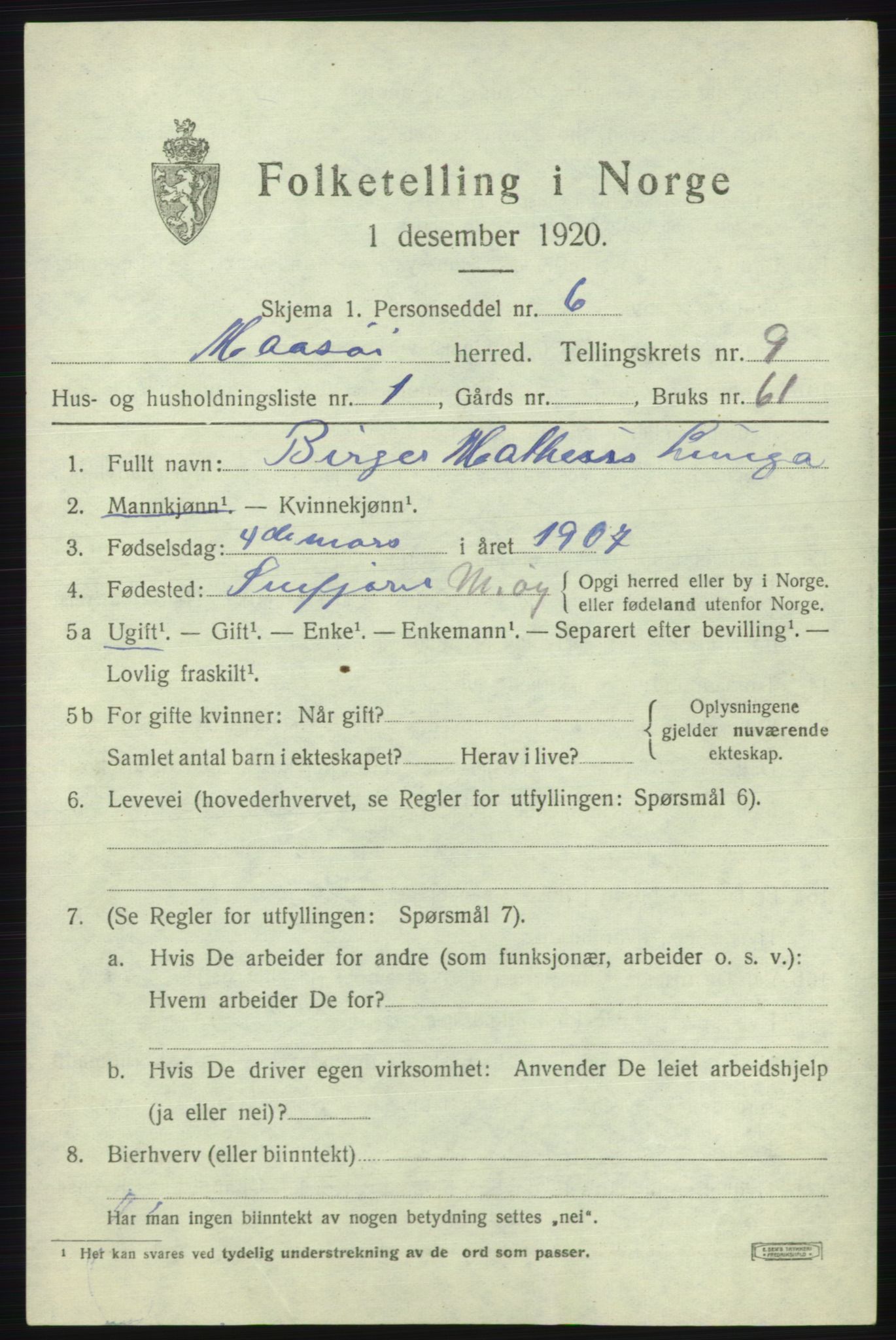 SATØ, 1920 census for Måsøy, 1920, p. 4432