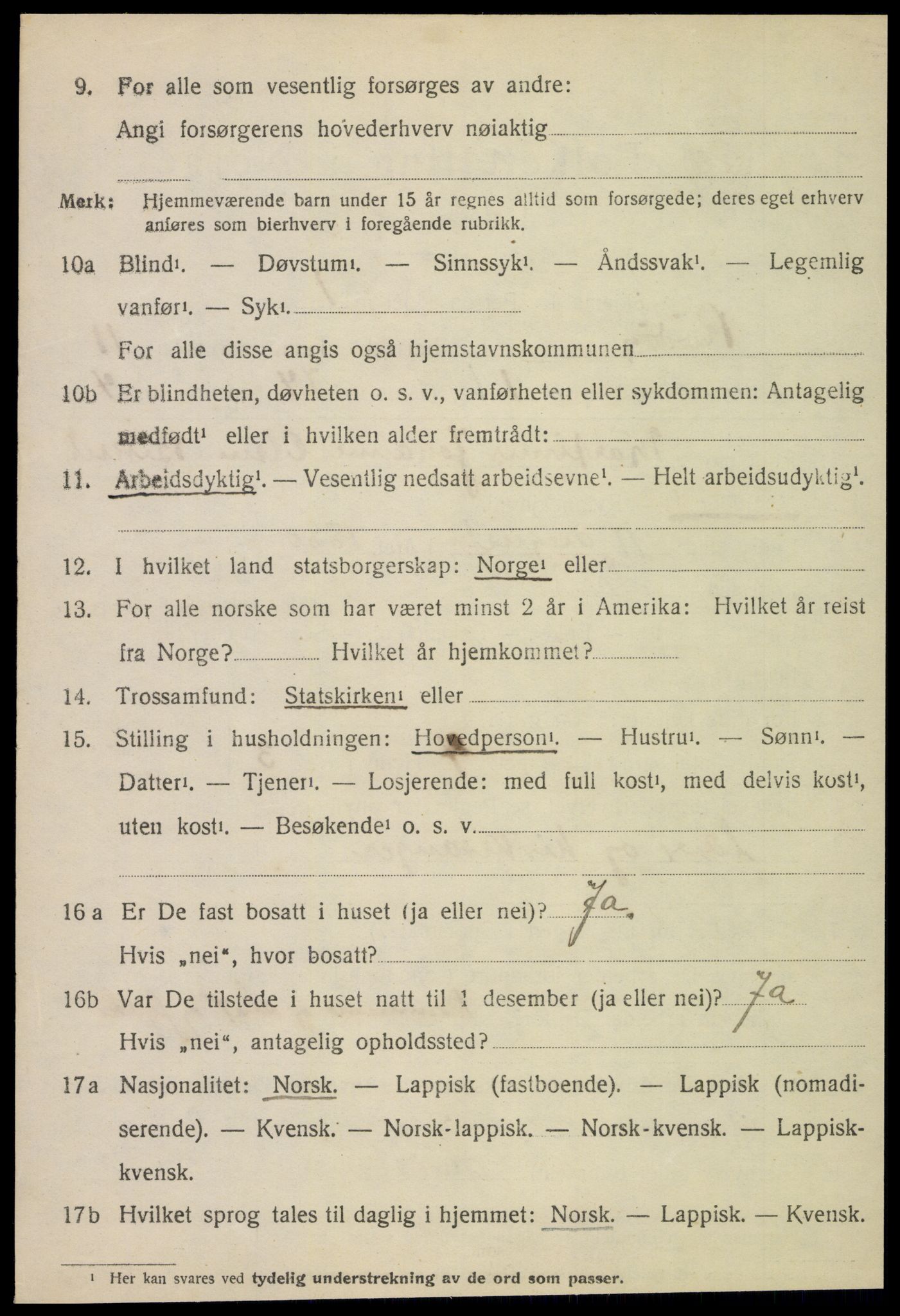 SAT, 1920 census for Rødøy, 1920, p. 5847