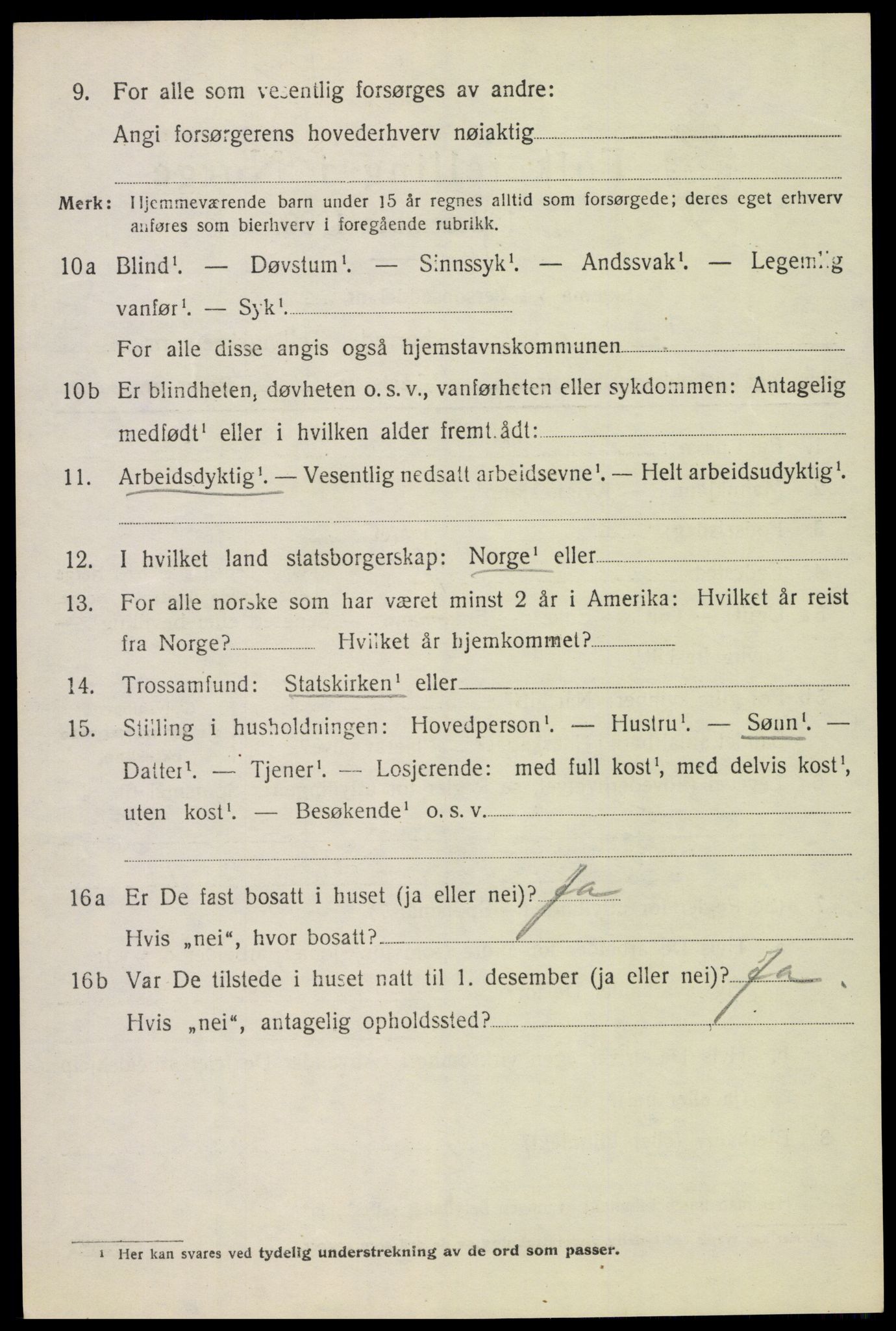 SAH, 1920 census for Furnes, 1920, p. 3386