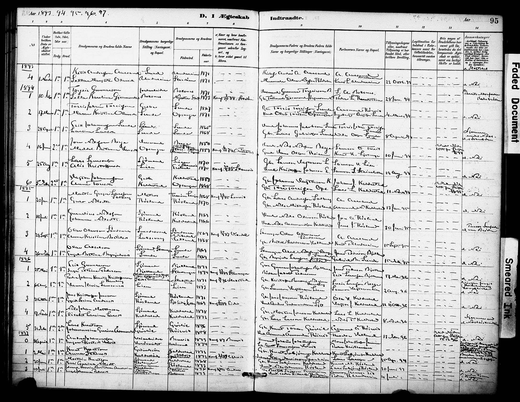 Kvinnherad sokneprestembete, AV/SAB-A-76401/H/Haa: Parish register (official) no. D 1, 1887-1910, p. 95