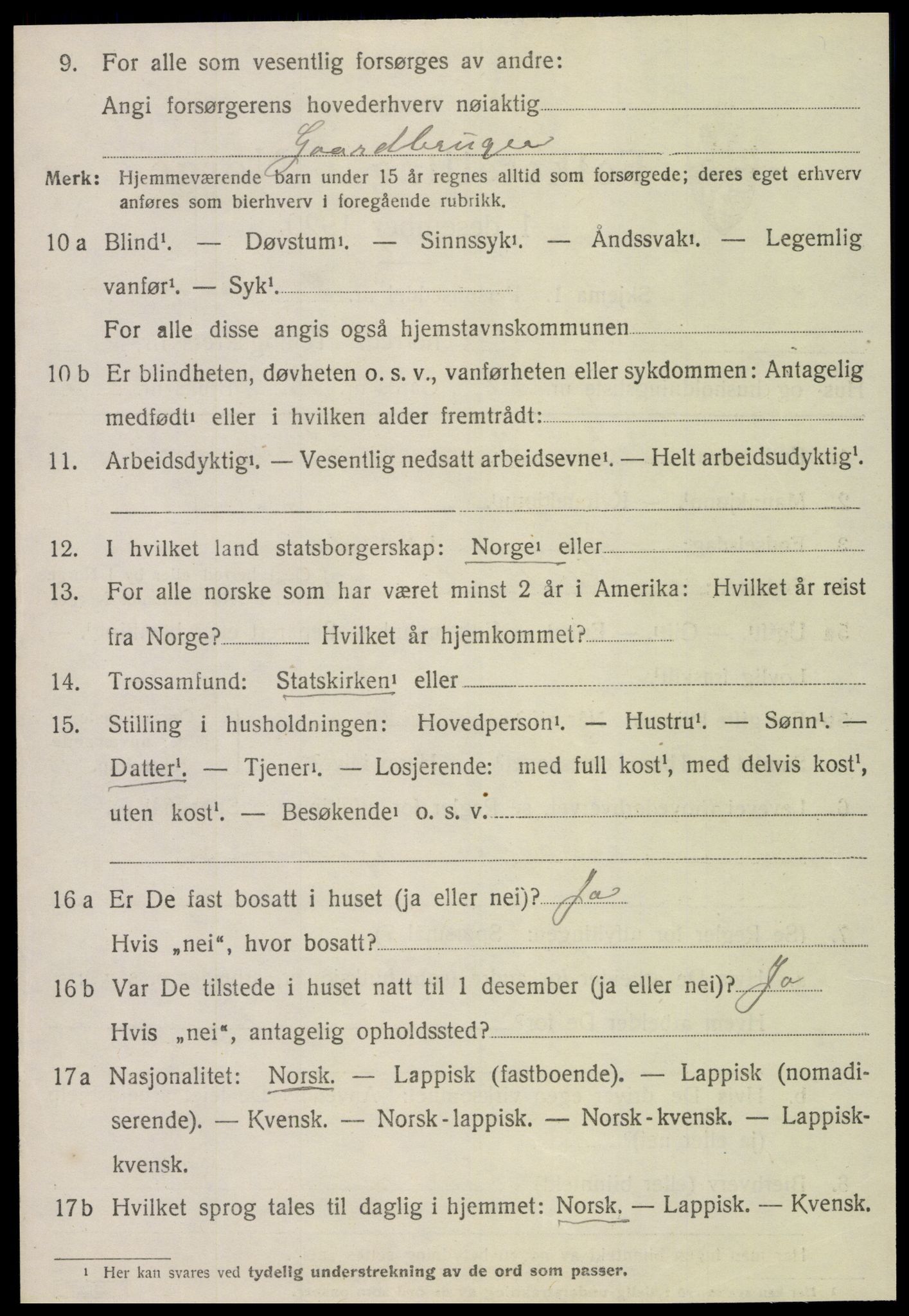 SAT, 1920 census for Skatval, 1920, p. 2452