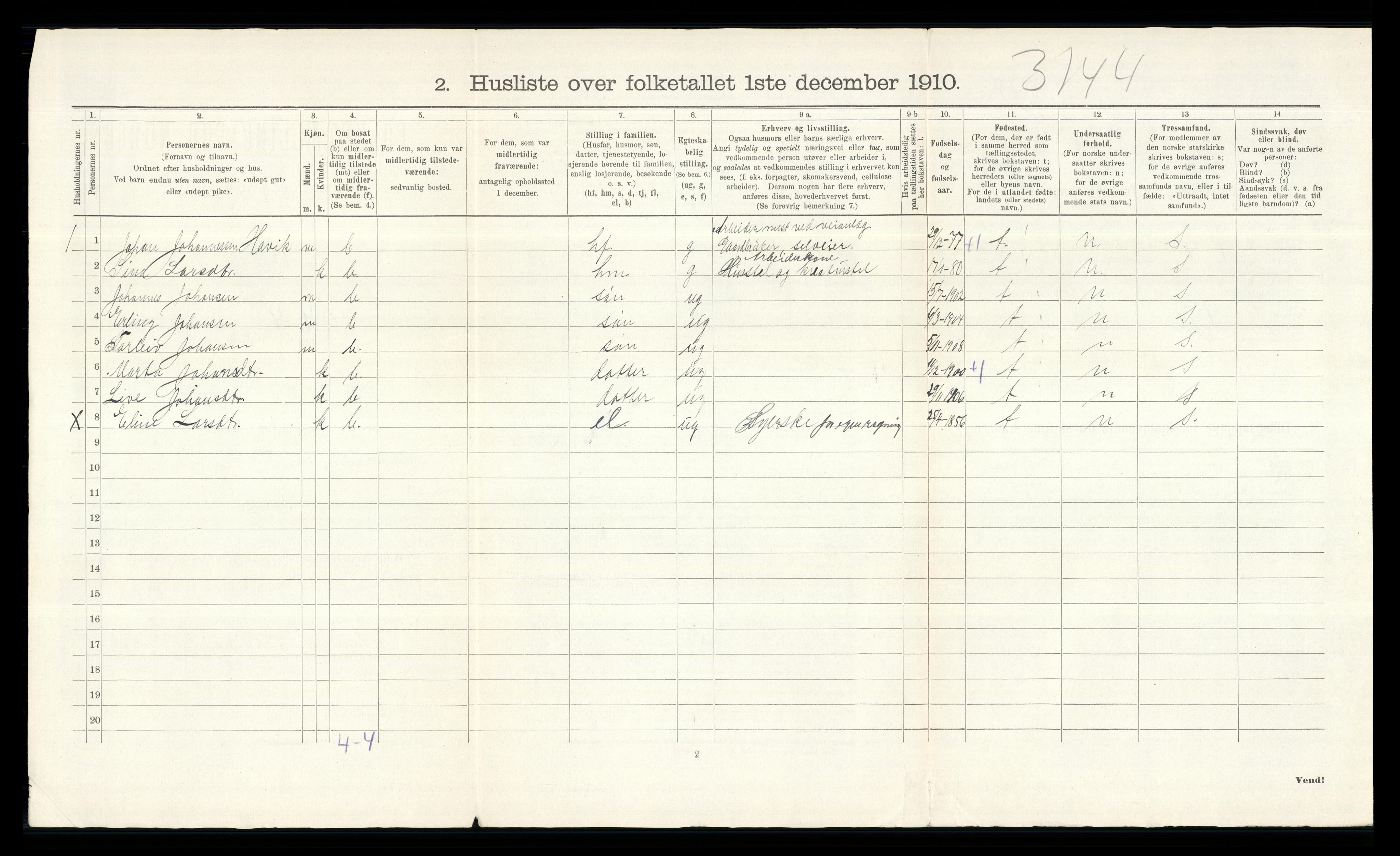 RA, 1910 census for Ringsaker, 1910, p. 770