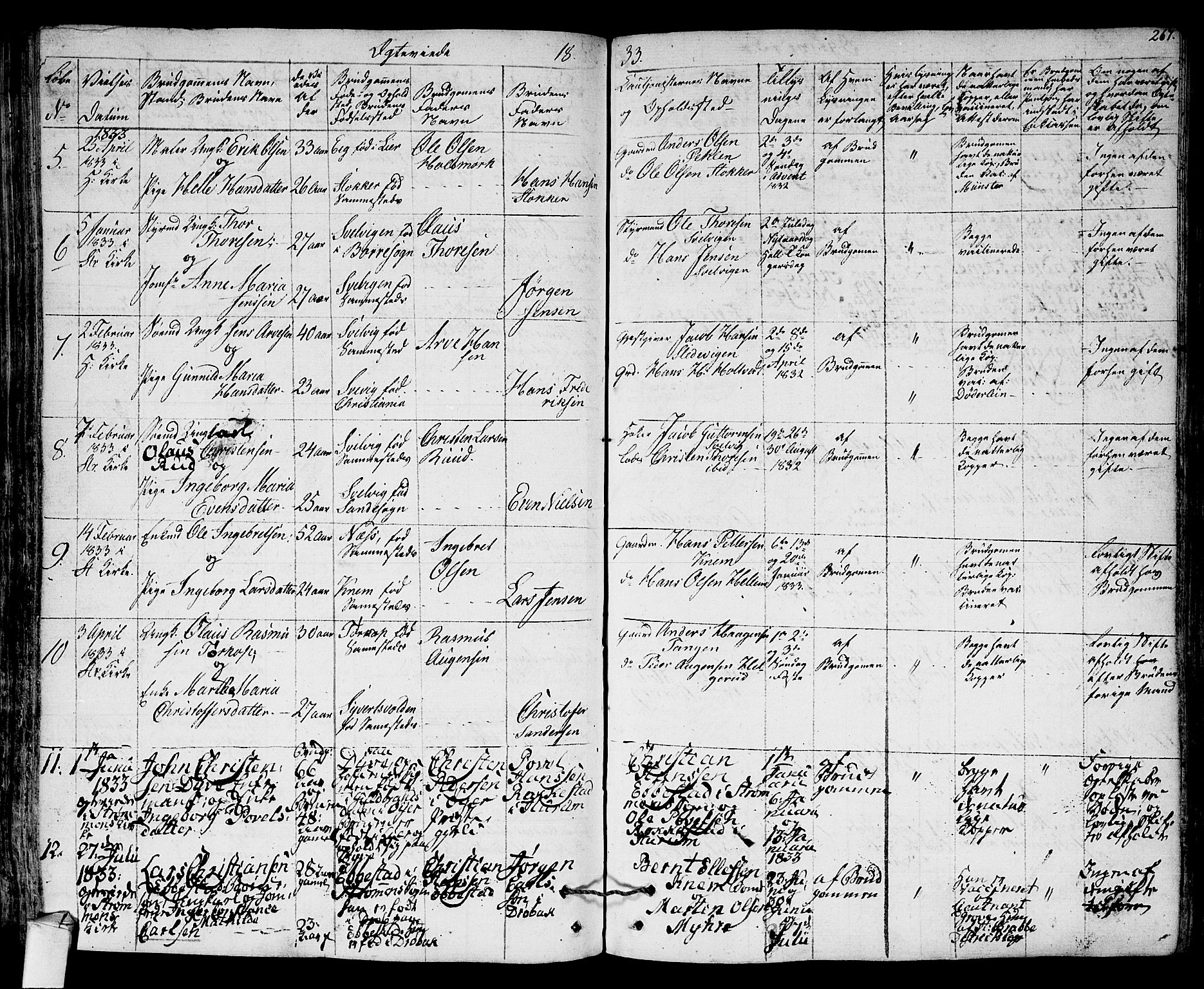 Hurum kirkebøker, AV/SAKO-A-229/F/Fa/L0010: Parish register (official) no. 10, 1827-1846, p. 267