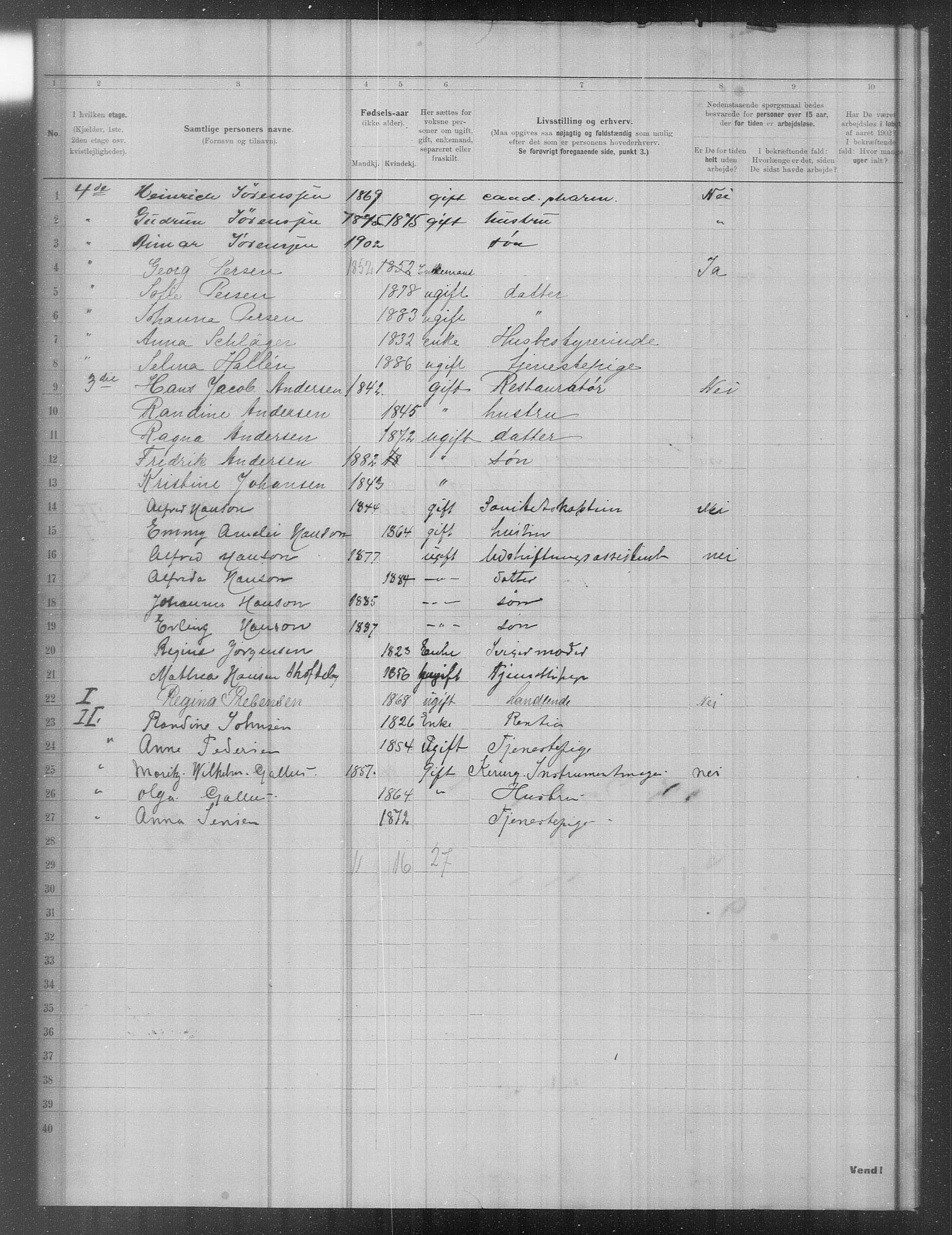 OBA, Municipal Census 1902 for Kristiania, 1902, p. 17606