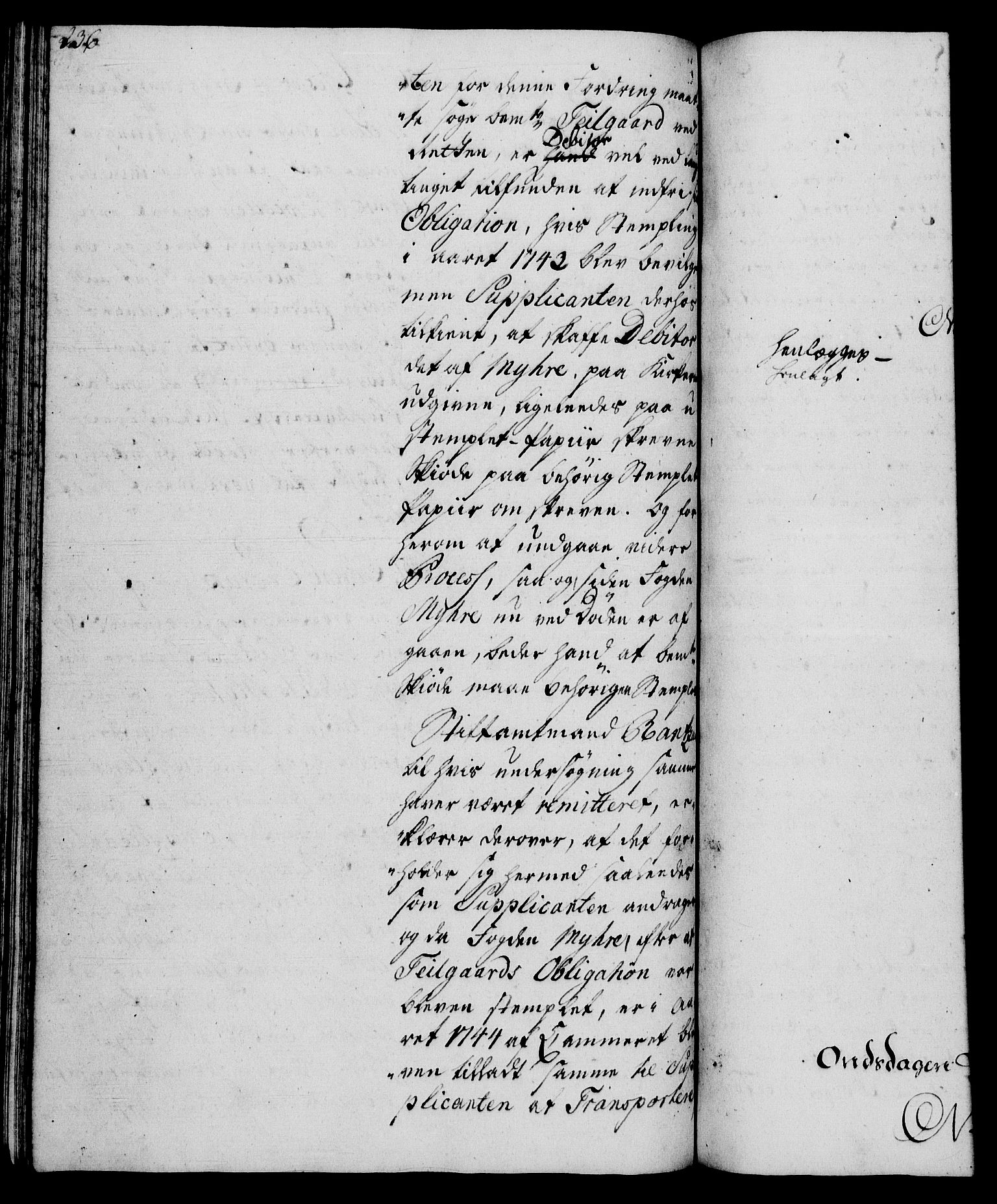 Rentekammeret, Kammerkanselliet, AV/RA-EA-3111/G/Gh/Gha/L0031: Norsk ekstraktmemorialprotokoll (merket RK 53.76), 1751-1753, p. 236