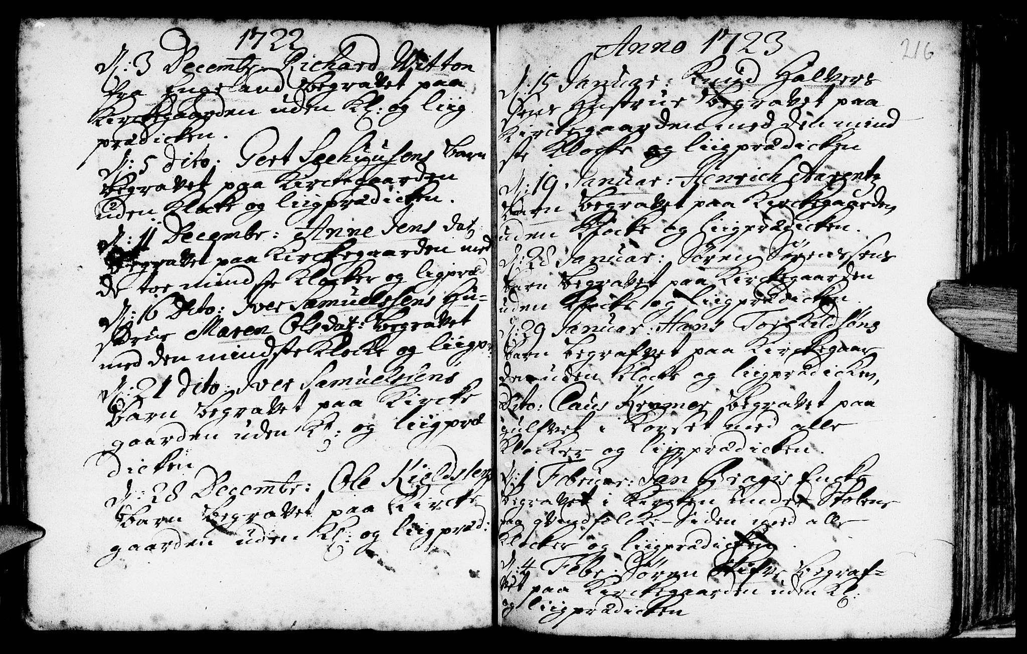 Nykirken Sokneprestembete, SAB/A-77101/H/Haa/L0009: Parish register (official) no. A 9, 1689-1759, p. 216