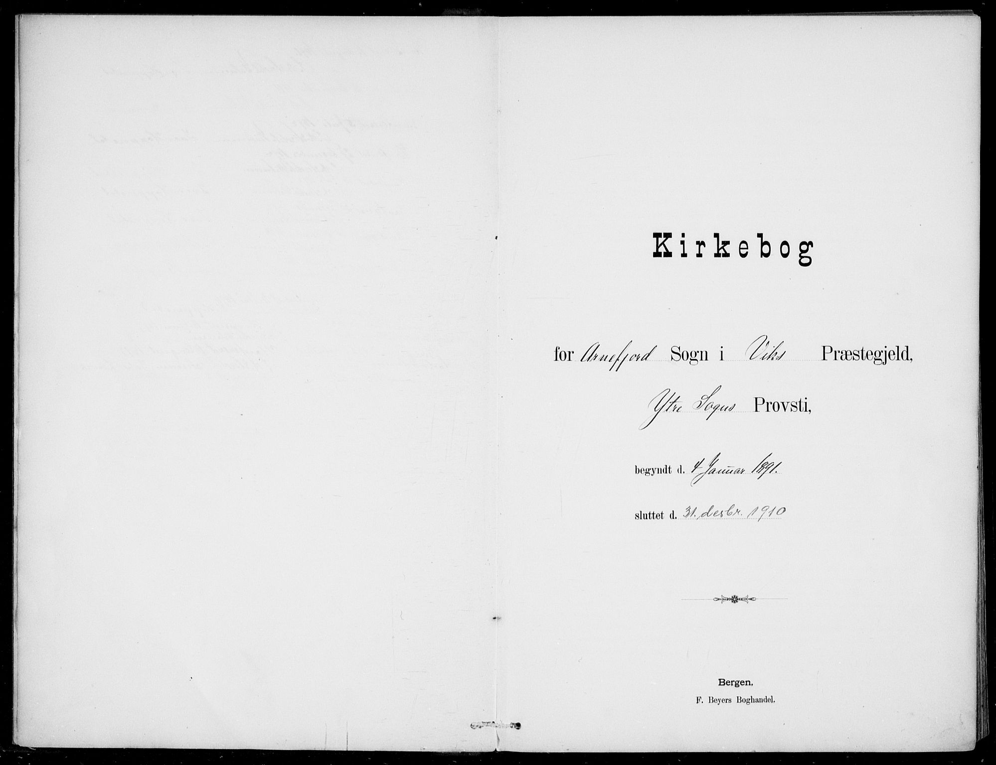 Vik sokneprestembete, SAB/A-81501: Parish register (official) no. C  2, 1891-1910
