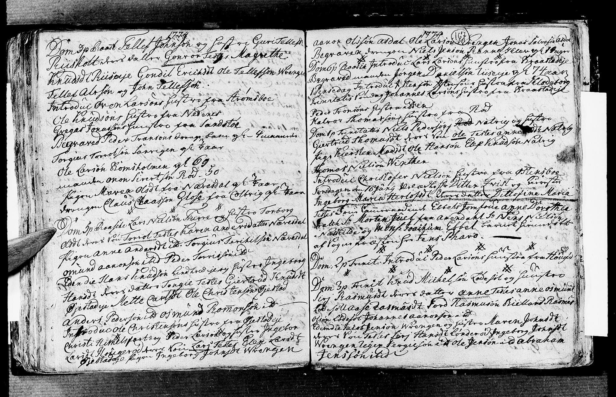 Øyestad sokneprestkontor, SAK/1111-0049/F/Fa/L0006: Parish register (official) no. A 6, 1758-1776, p. 167