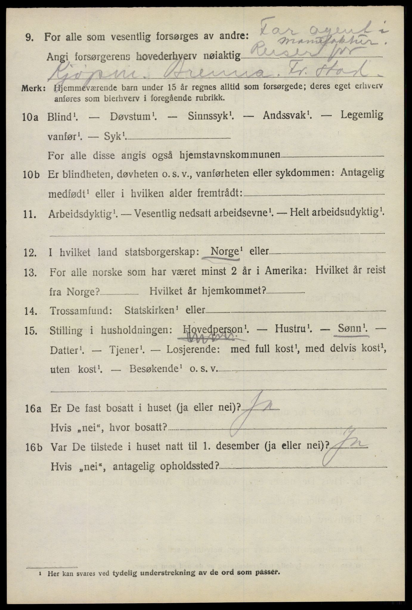 SAO, 1920 census for Tune, 1920, p. 14945