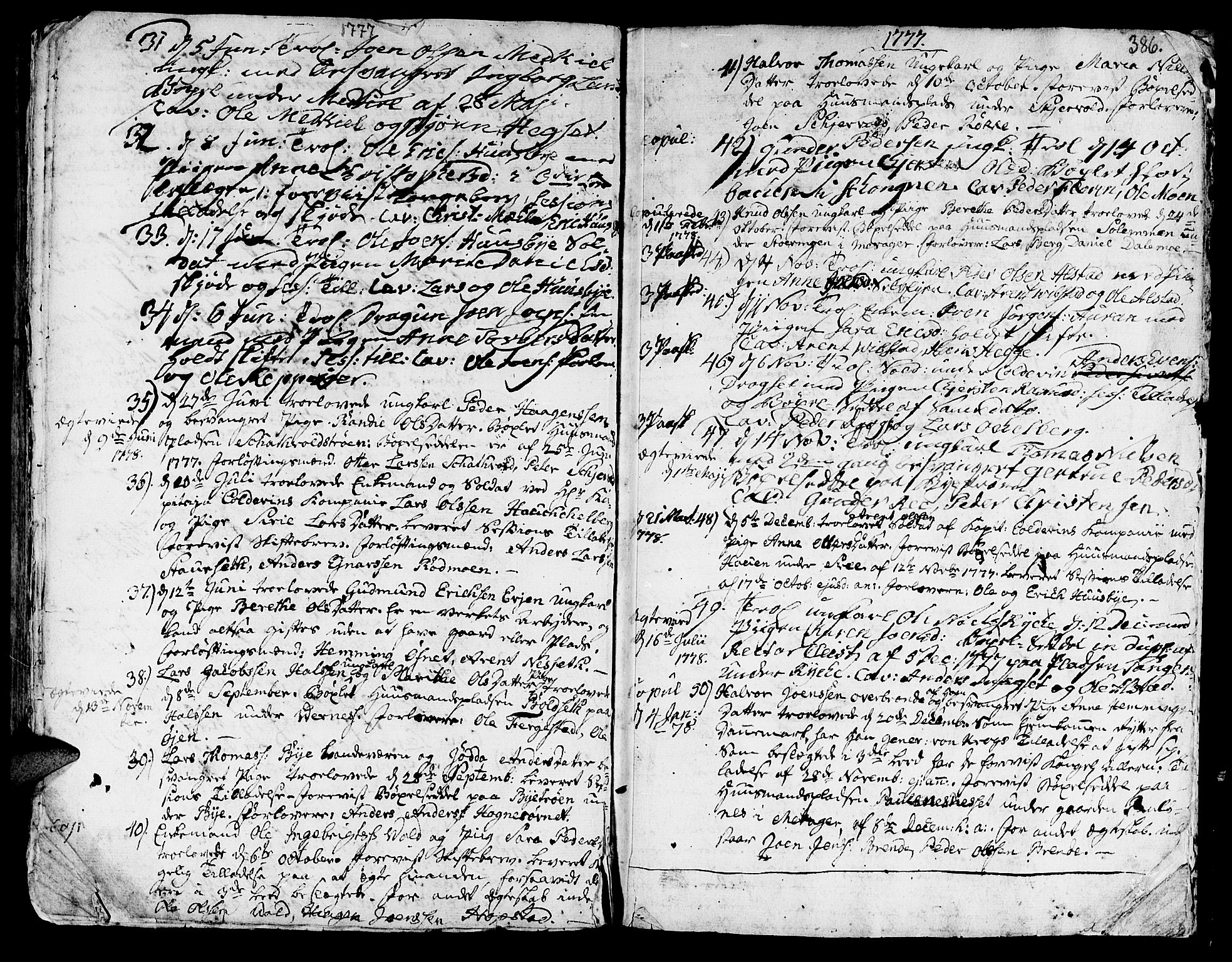 Ministerialprotokoller, klokkerbøker og fødselsregistre - Nord-Trøndelag, SAT/A-1458/709/L0057: Parish register (official) no. 709A05, 1755-1780, p. 386