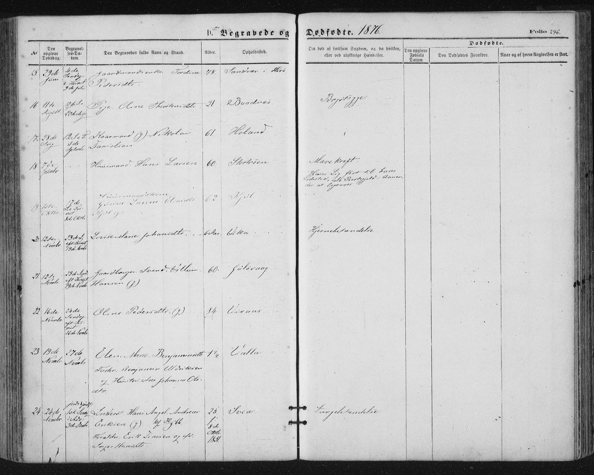 Ministerialprotokoller, klokkerbøker og fødselsregistre - Nordland, AV/SAT-A-1459/816/L0241: Parish register (official) no. 816A07, 1870-1885, p. 246