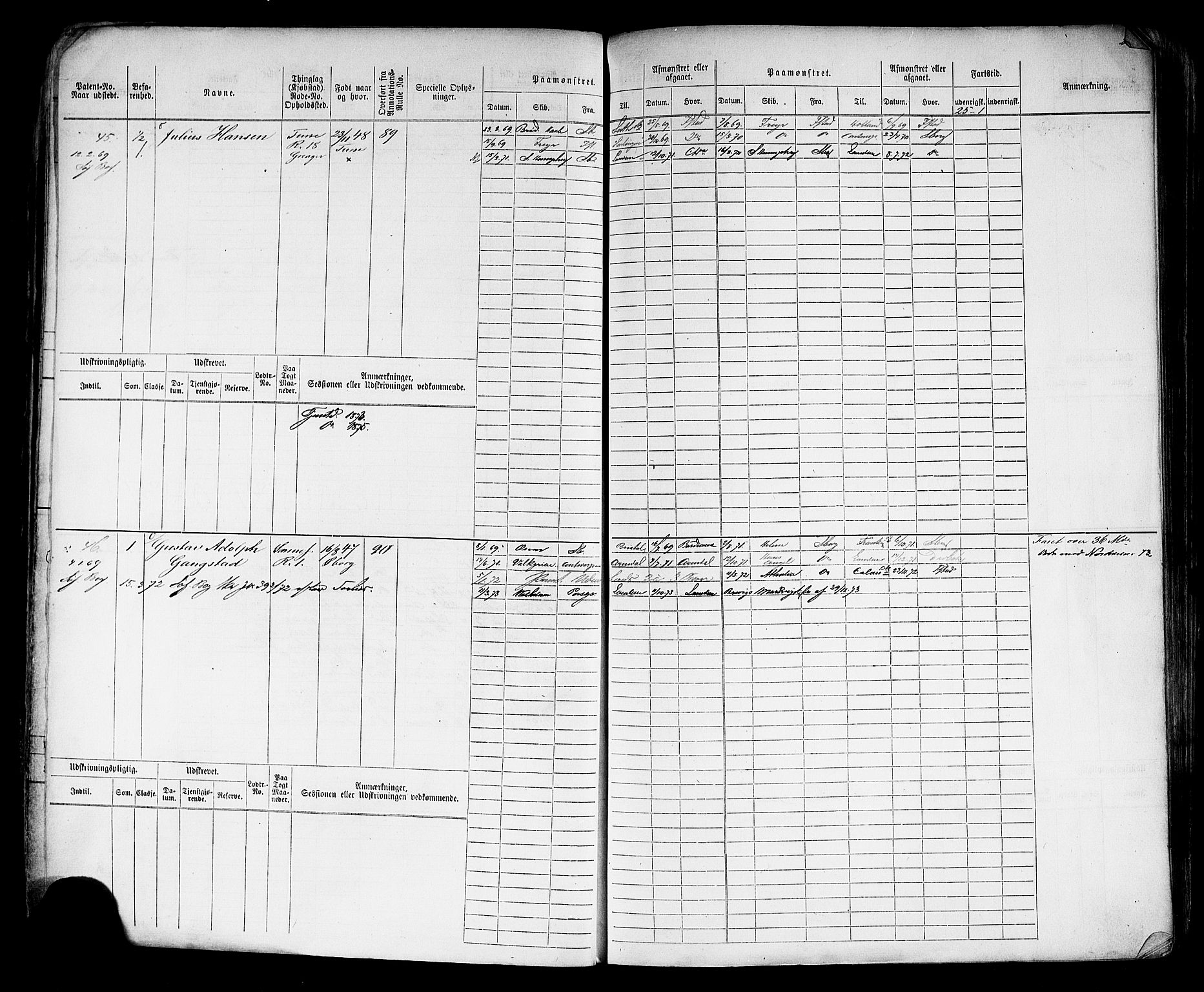 Sarpsborg mønstringskontor, AV/SAO-A-10569c/F/Fc/Fcb/L0003: Hovedrulle, 1860-1881, p. 26