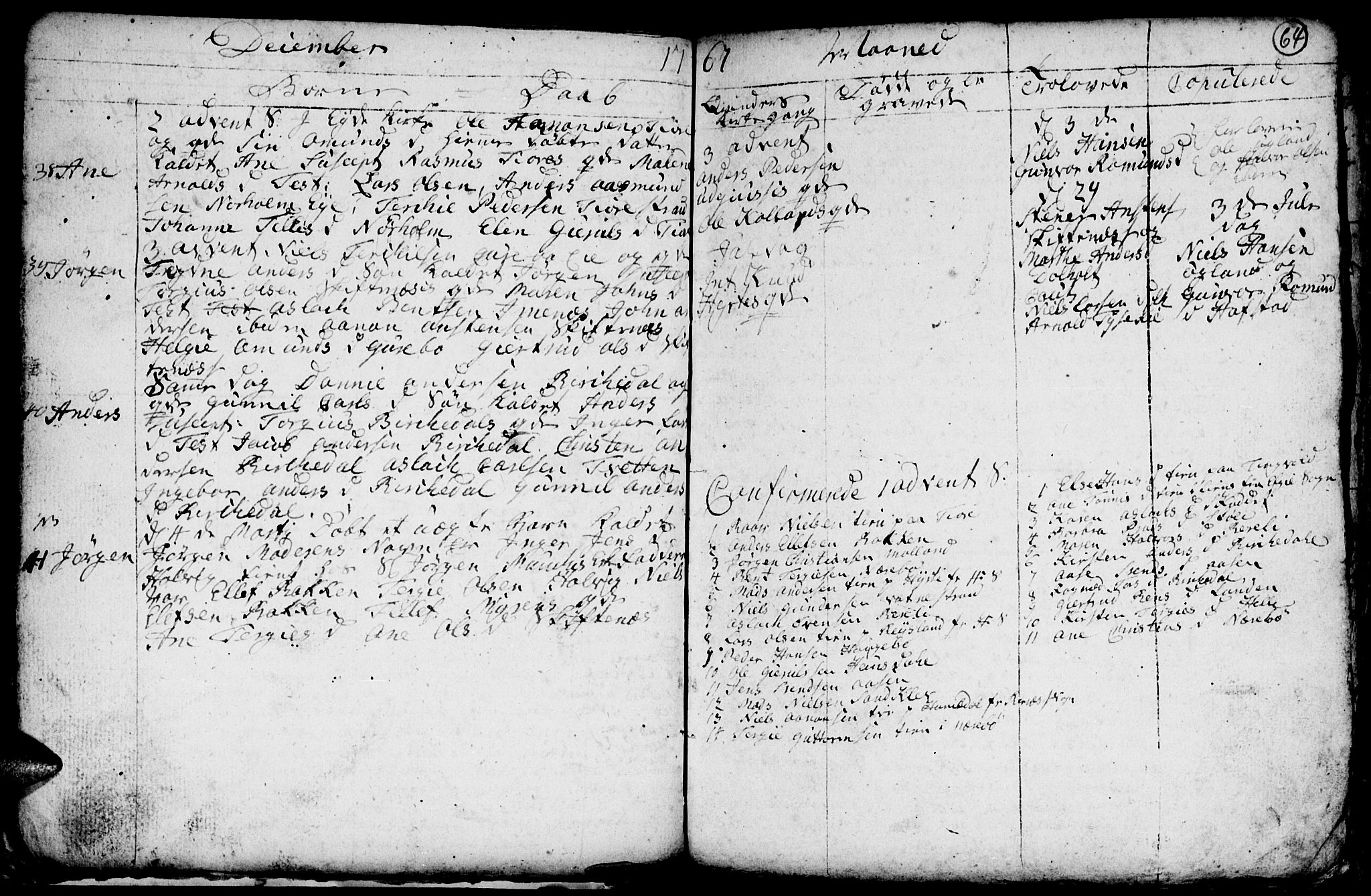 Hommedal sokneprestkontor, AV/SAK-1111-0023/F/Fb/Fbb/L0001: Parish register (copy) no. B 1, 1753-1791, p. 64