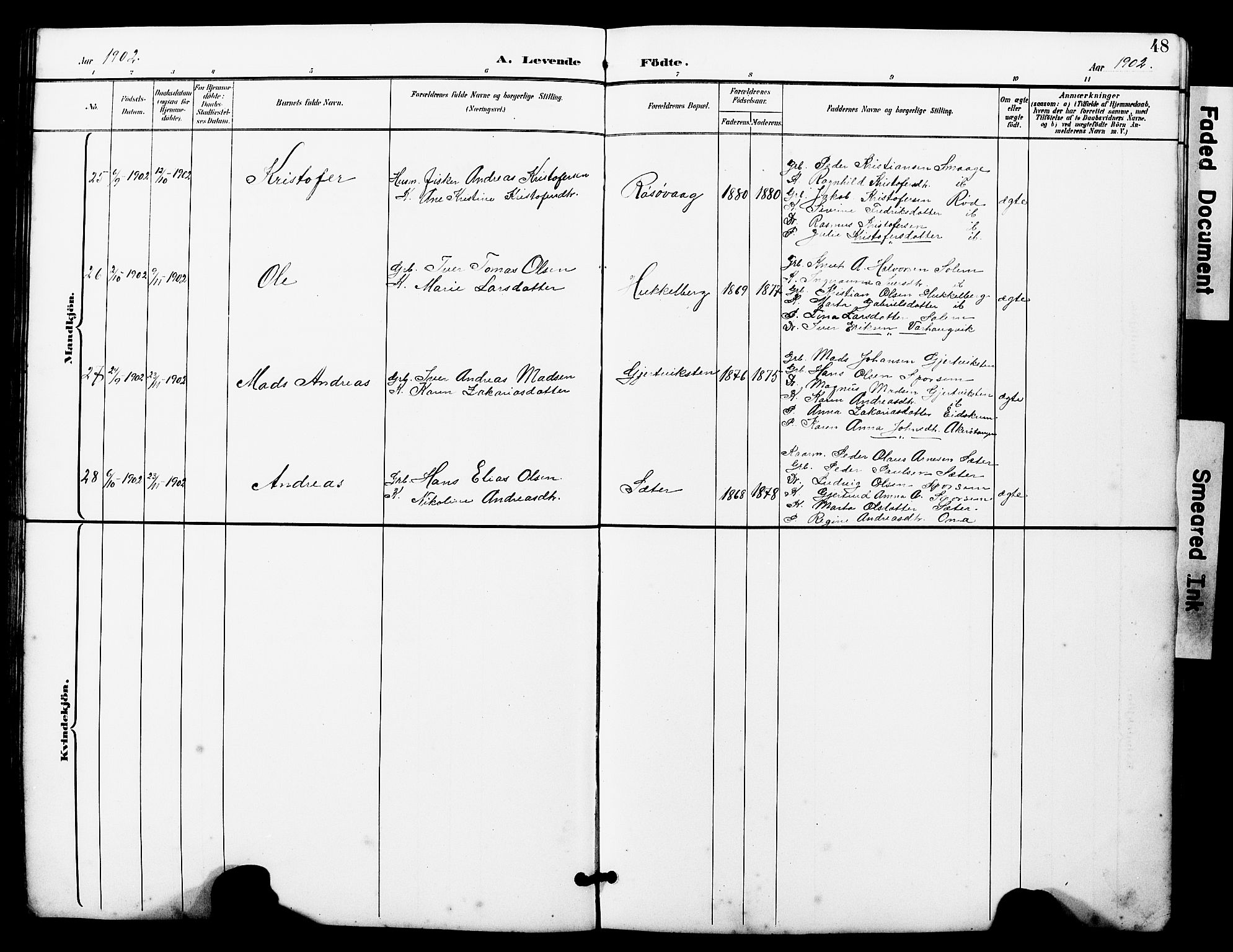 Ministerialprotokoller, klokkerbøker og fødselsregistre - Møre og Romsdal, AV/SAT-A-1454/560/L0725: Parish register (copy) no. 560C02, 1895-1930, p. 48