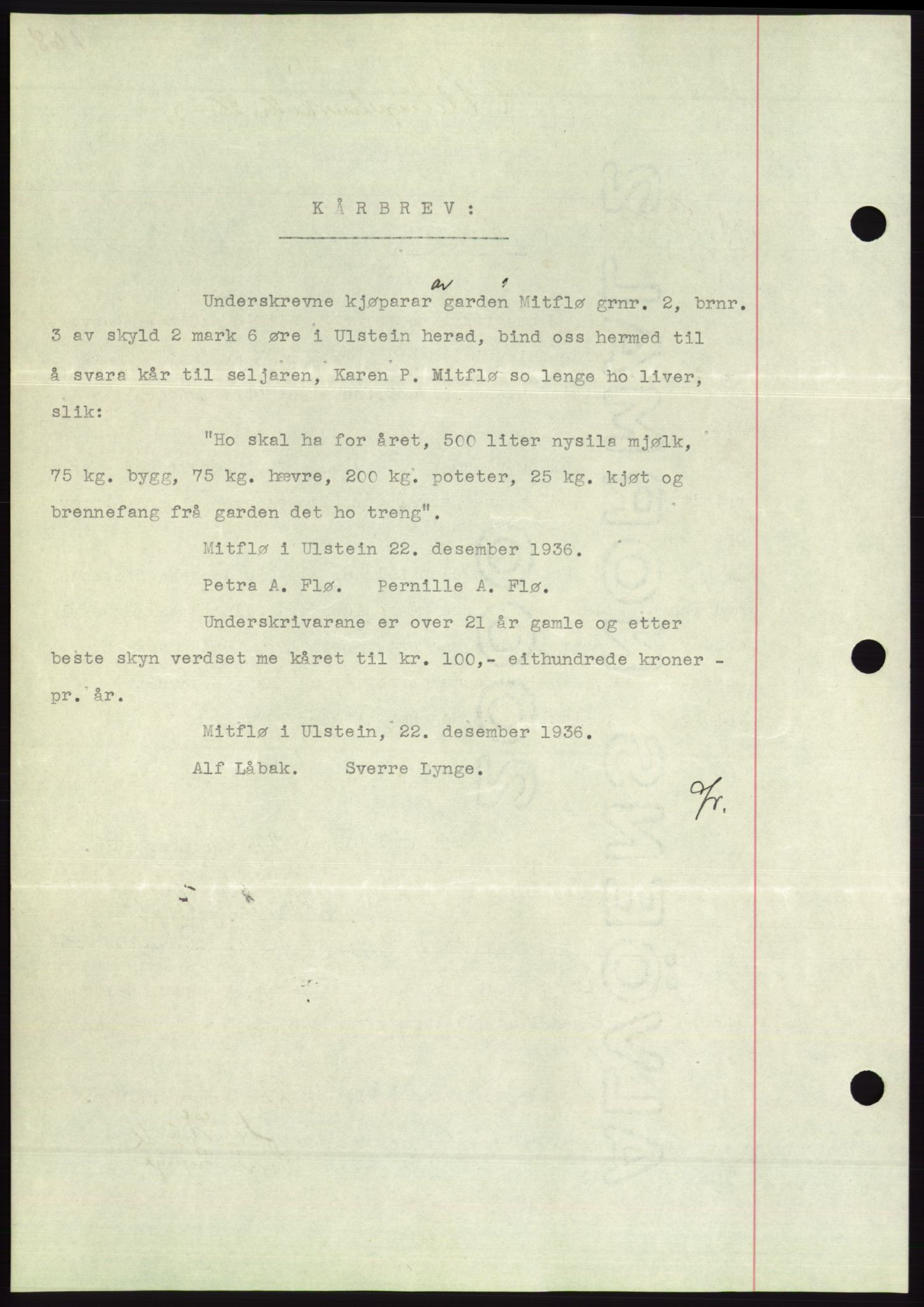 Søre Sunnmøre sorenskriveri, SAT/A-4122/1/2/2C/L0062: Mortgage book no. 56, 1936-1937, Diary no: : 53/1937