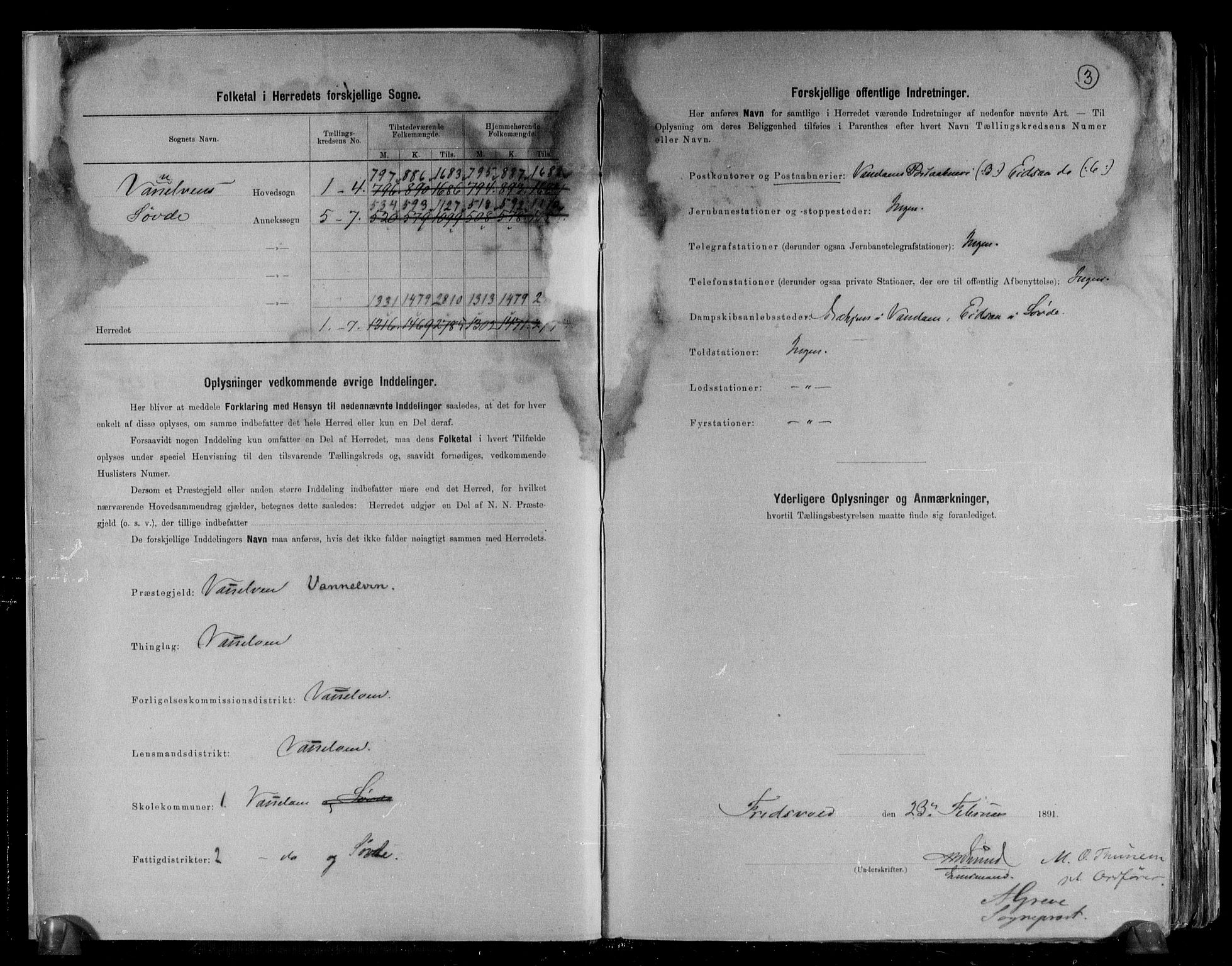 RA, 1891 census for 1511 Vanylven, 1891, p. 3