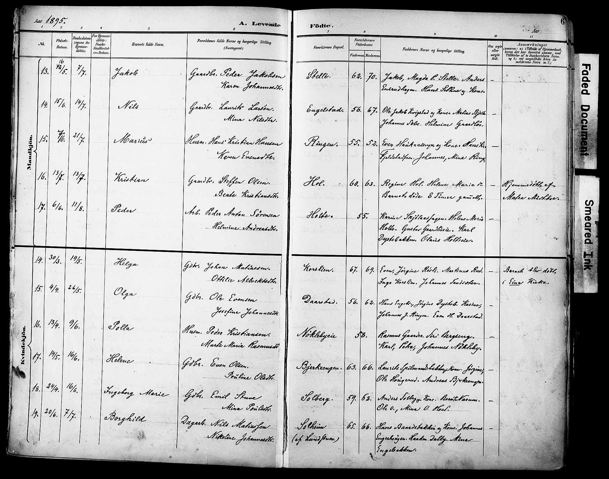 Vestre Toten prestekontor, AV/SAH-PREST-108/H/Ha/Haa/L0013: Parish register (official) no. 13, 1895-1911, p. 6