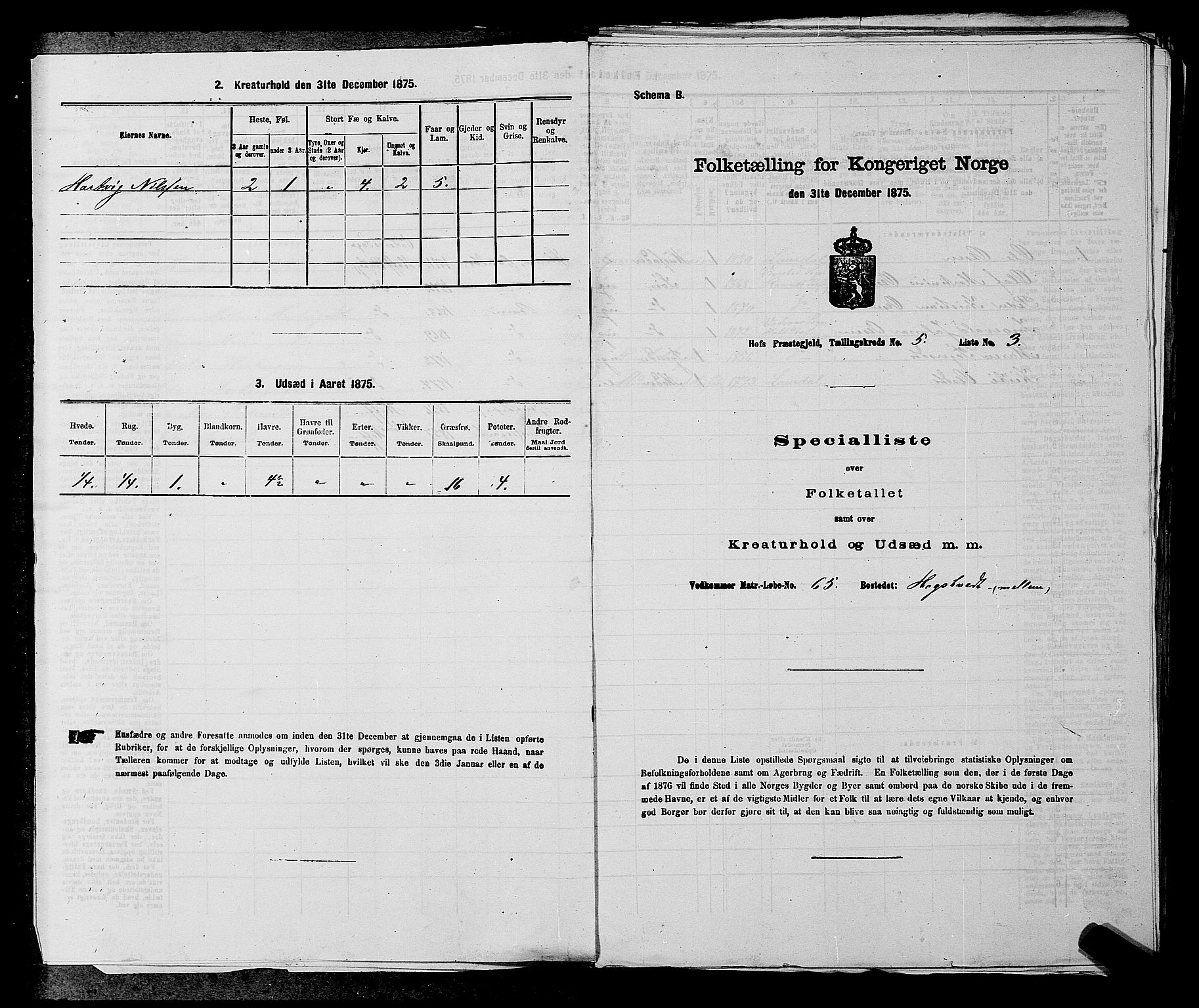 SAKO, 1875 census for 0714P Hof, 1875, p. 688