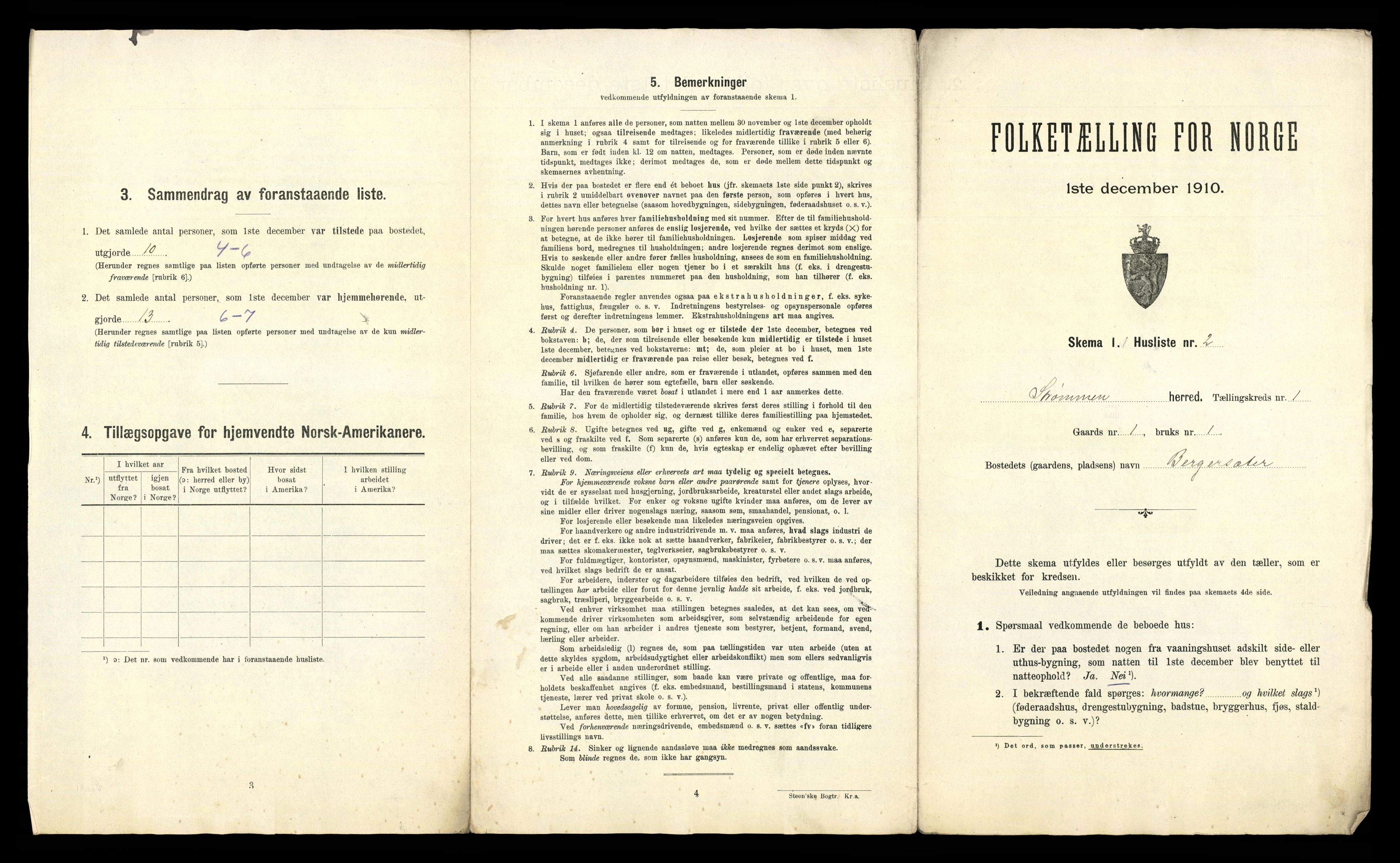 RA, 1910 census for Strømm, 1910, p. 22