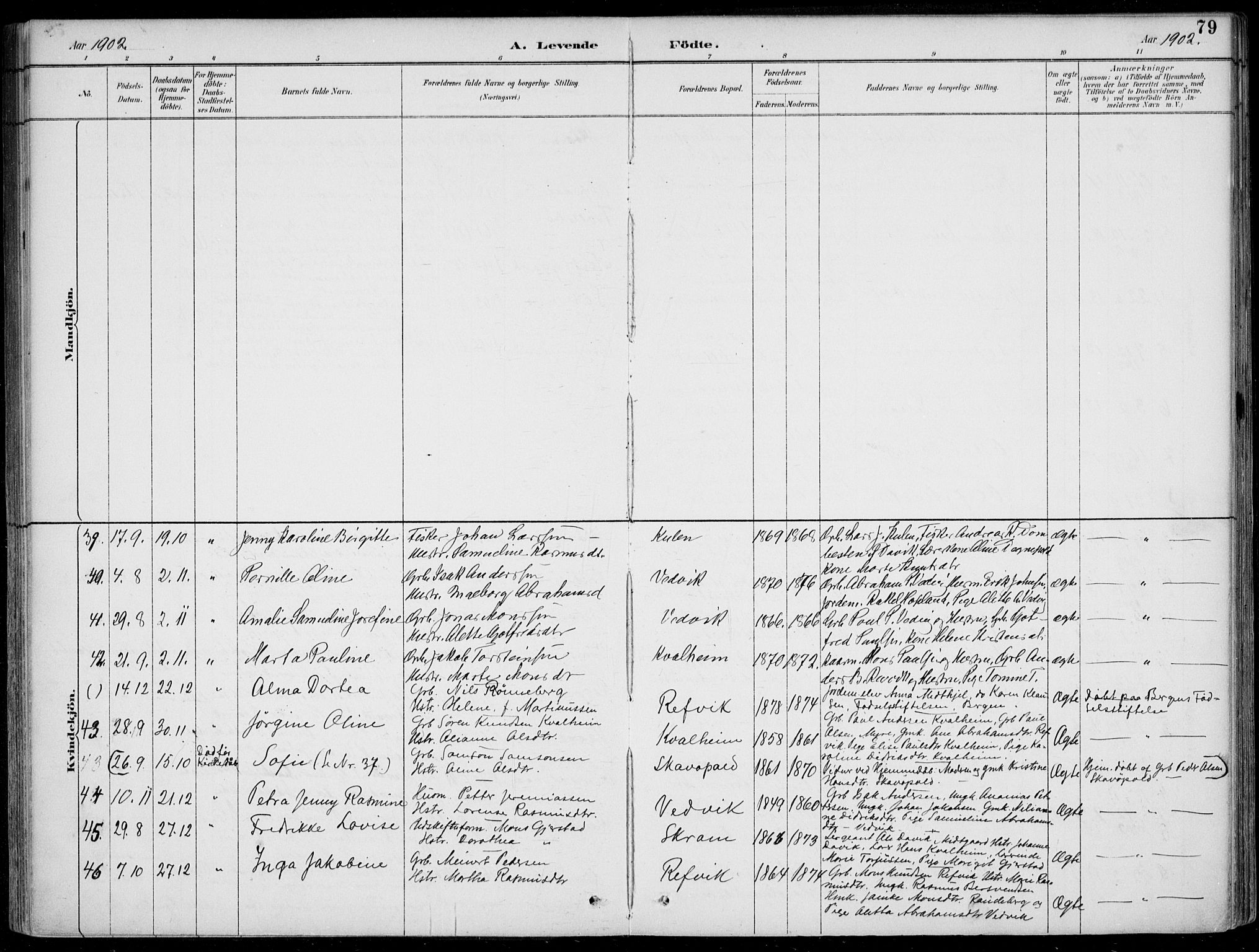 Selje sokneprestembete, AV/SAB-A-99938/H/Ha/Haa/Haac/L0002: Parish register (official) no. C  2, 1889-1904, p. 79