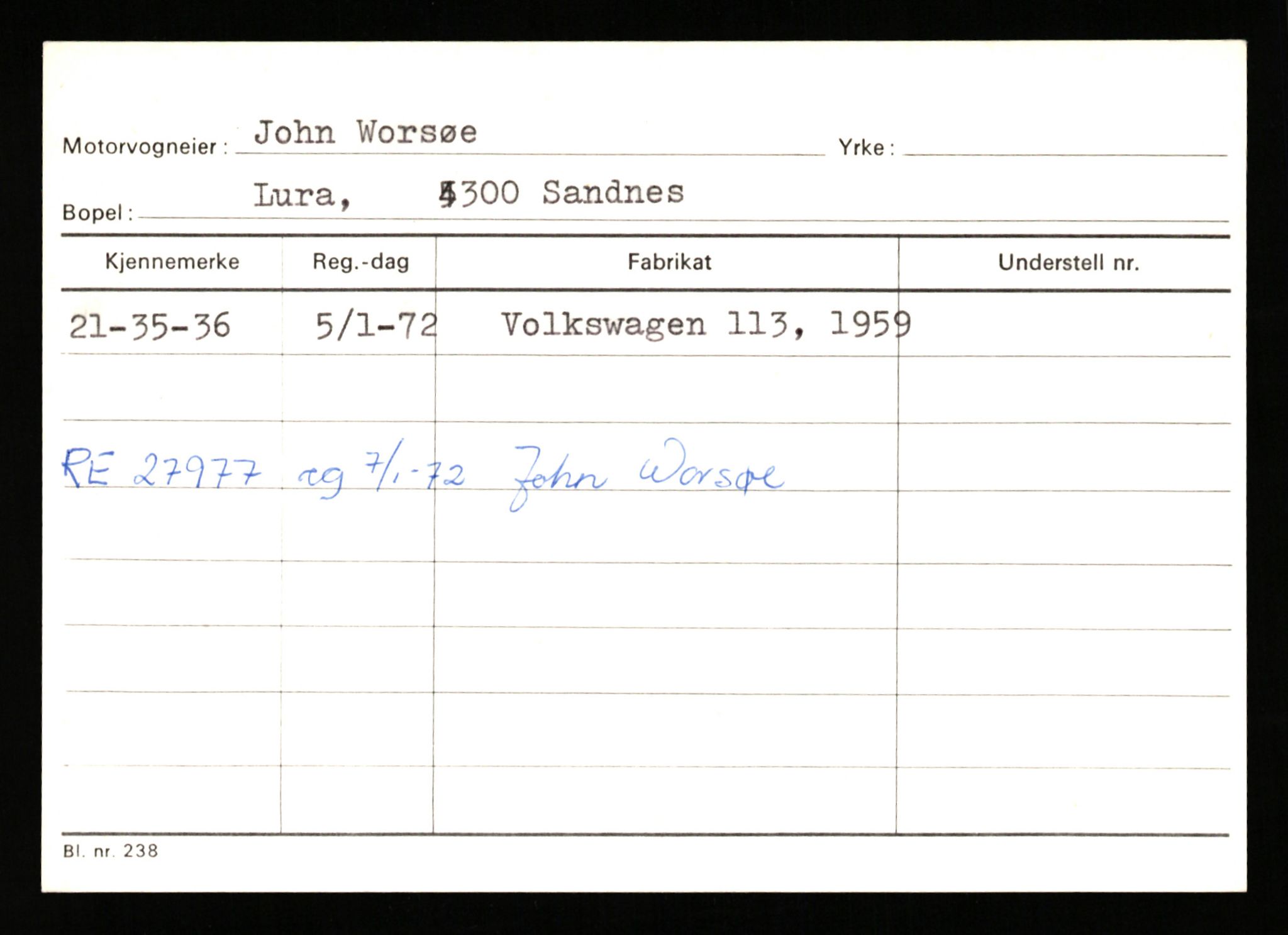 Stavanger trafikkstasjon, AV/SAST-A-101942/0/G/L0010: Registreringsnummer: 130000 - 239953, 1930-1971, p. 2523