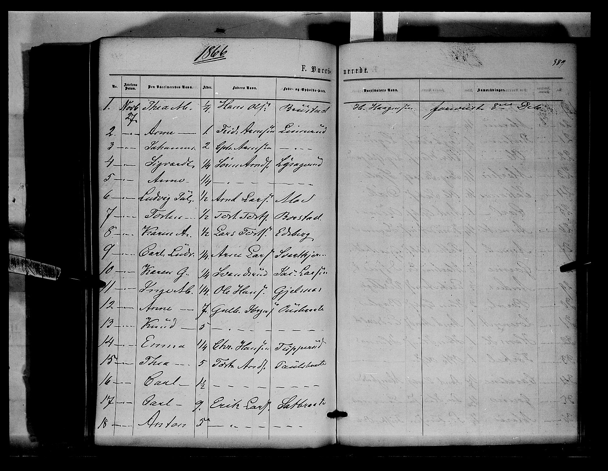 Sør-Odal prestekontor, AV/SAH-PREST-030/H/Ha/Haa/L0003: Parish register (official) no. 3, 1864-1870, p. 389