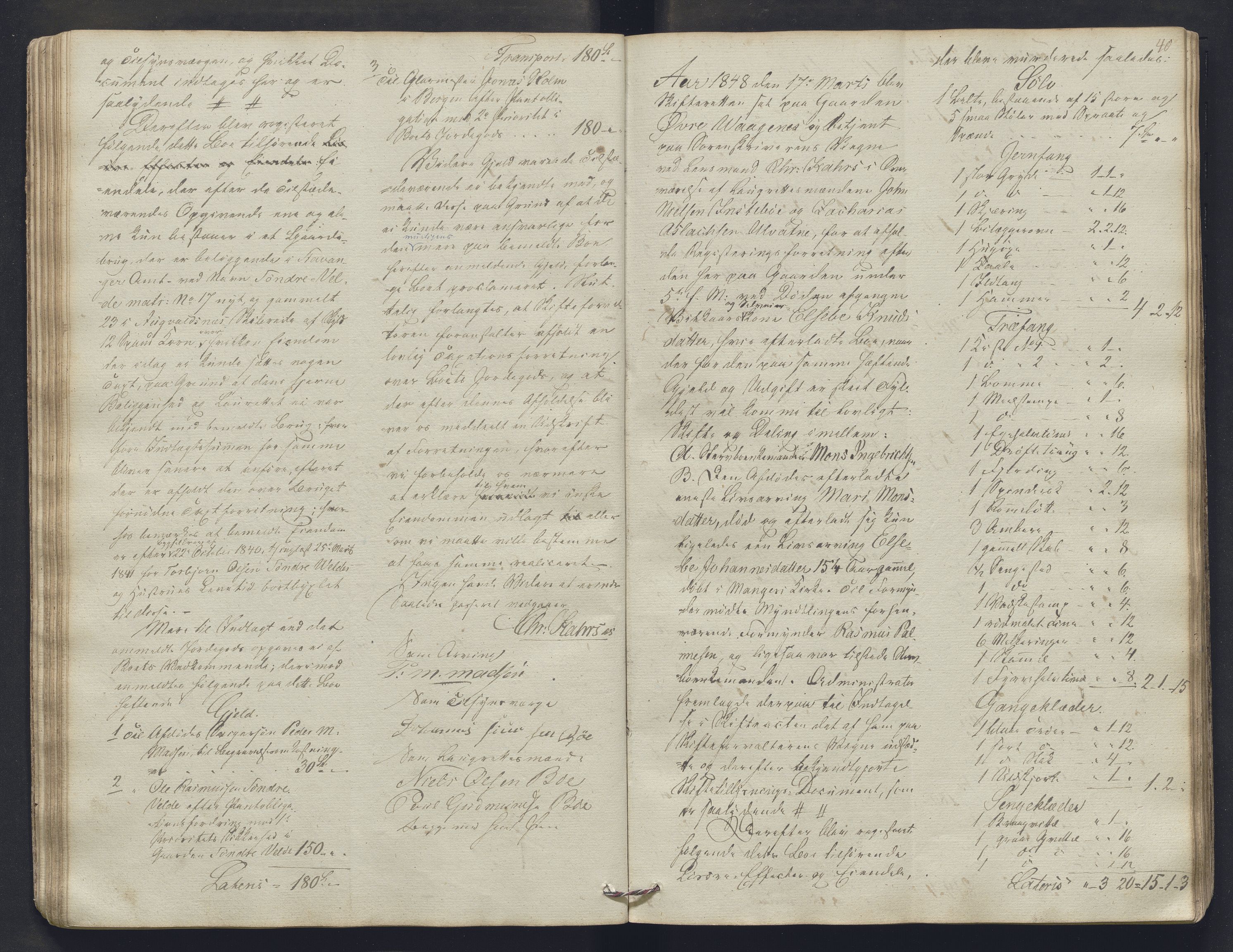 Nordhordland sorenskrivar, SAB/A-2901/1/H/Hb/L0017: Registreringsprotokollar, 1846-1852, p. 40