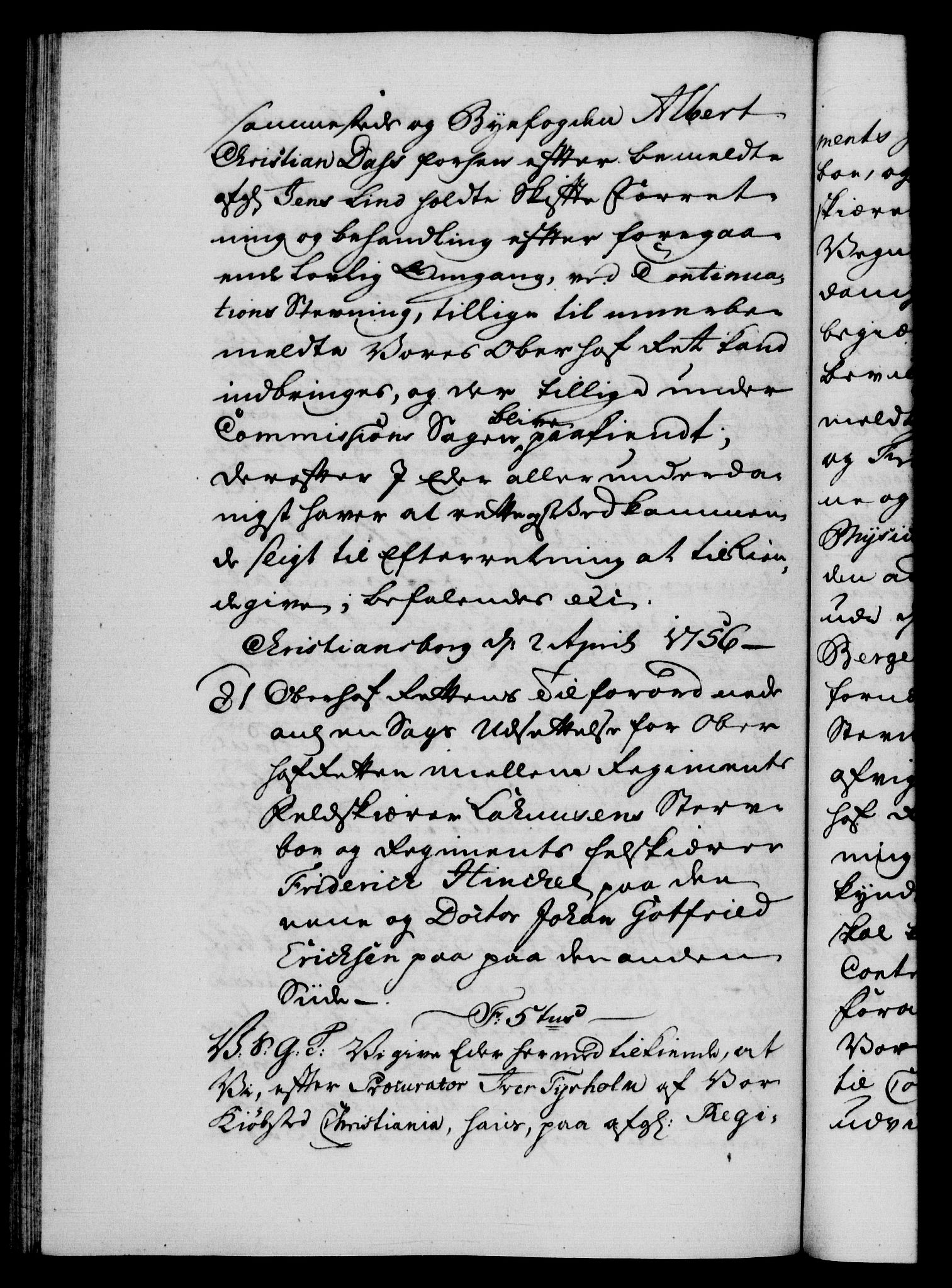 Danske Kanselli 1572-1799, AV/RA-EA-3023/F/Fc/Fca/Fcab/L0035: Norske tegnelser, 1755-1756, p. 417b