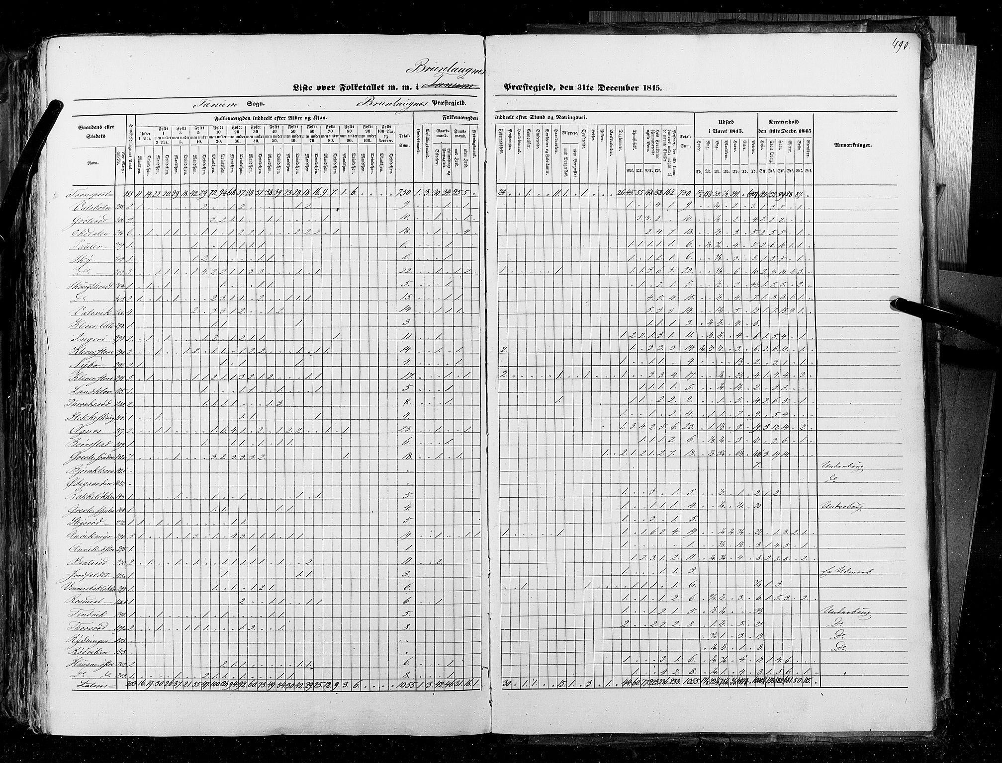 RA, Census 1845, vol. 4: Buskerud amt og Jarlsberg og Larvik amt, 1845, p. 490