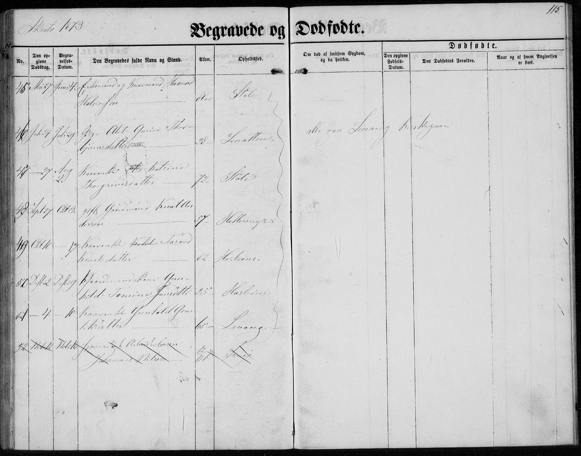 Sannidal kirkebøker, AV/SAKO-A-296/F/Fa/L0012: Parish register (official) no. 12, 1860-1873, p. 115