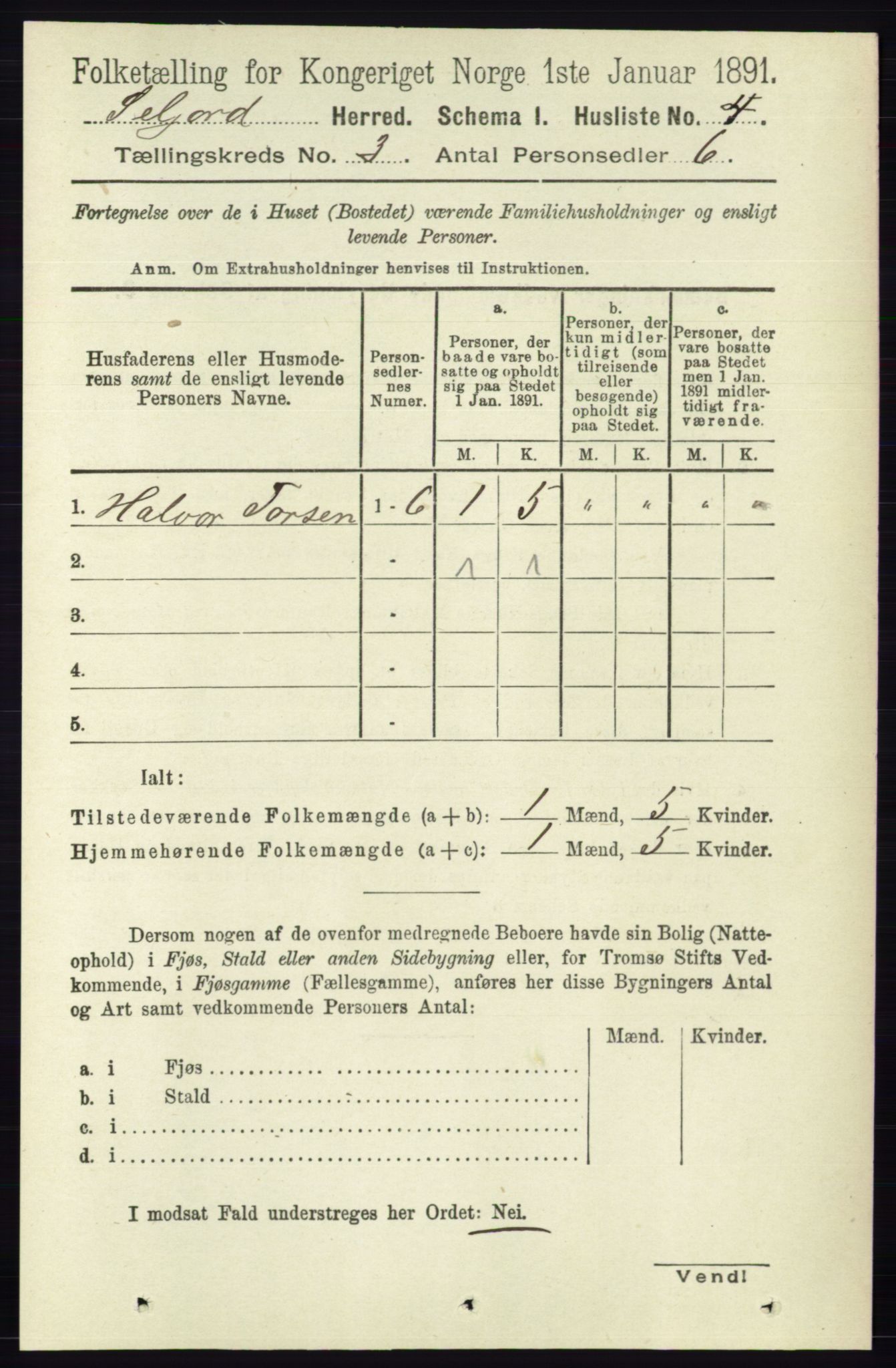 RA, 1891 census for 0828 Seljord, 1891, p. 938