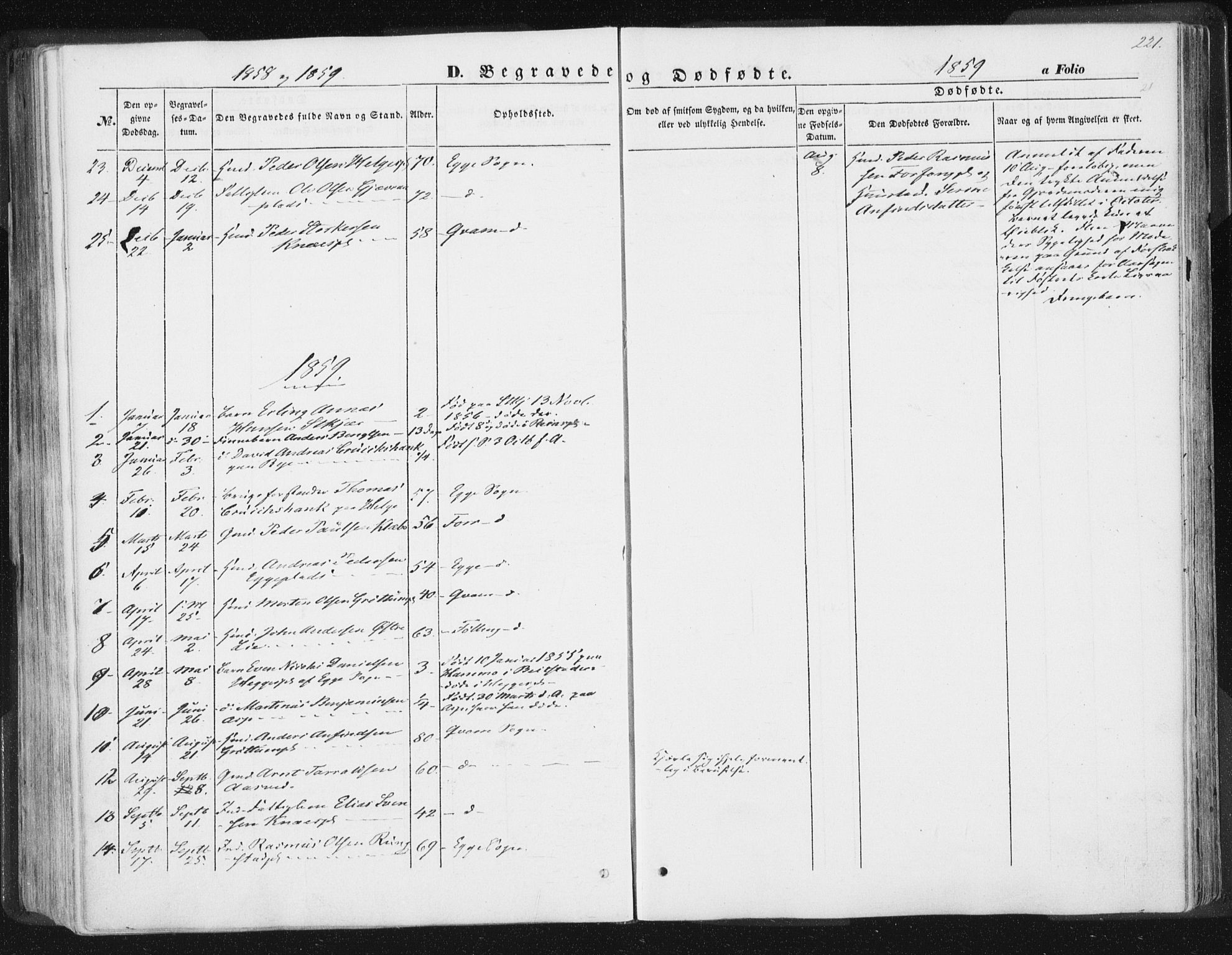 Ministerialprotokoller, klokkerbøker og fødselsregistre - Nord-Trøndelag, SAT/A-1458/746/L0446: Parish register (official) no. 746A05, 1846-1859, p. 221