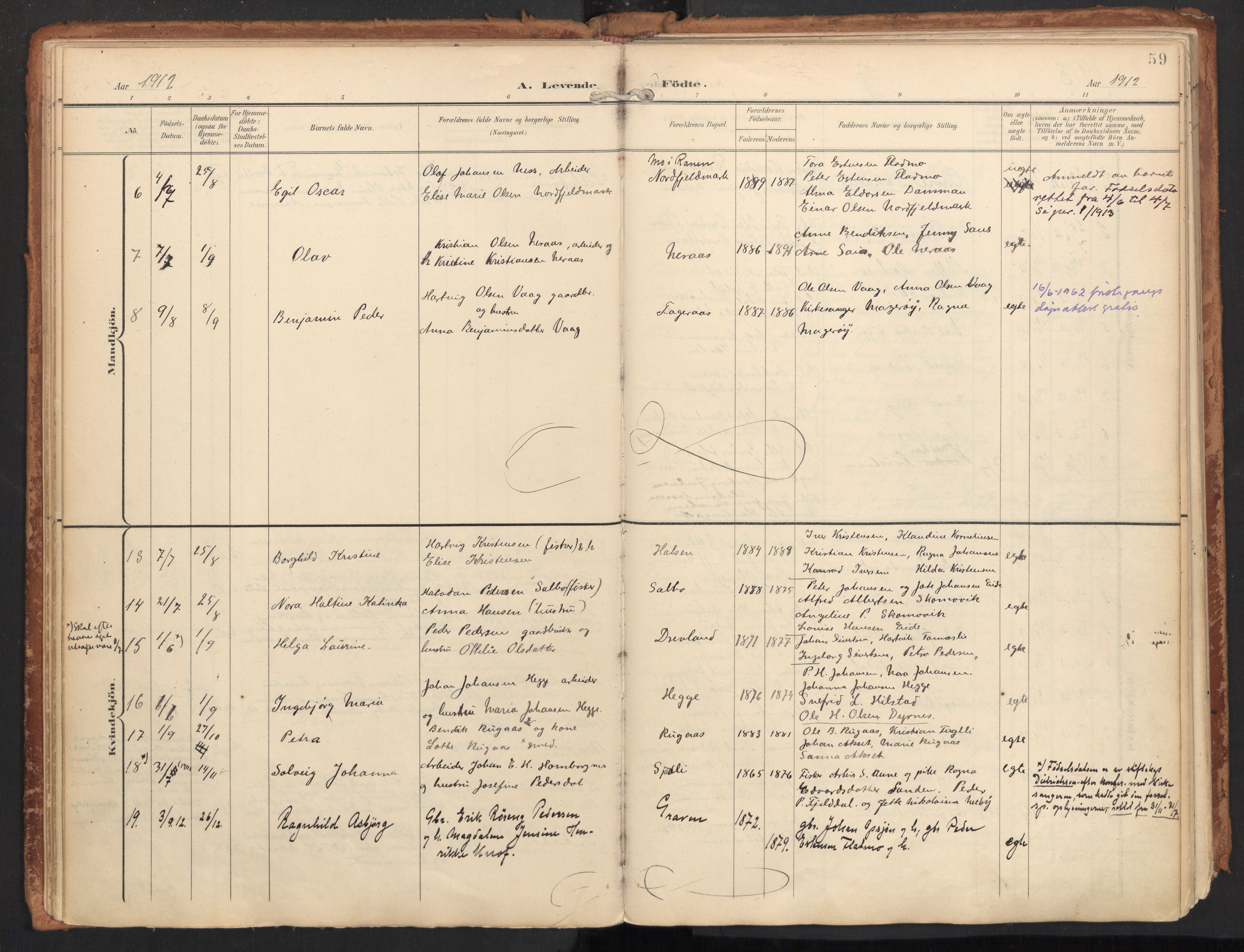 Ministerialprotokoller, klokkerbøker og fødselsregistre - Nordland, AV/SAT-A-1459/814/L0227: Parish register (official) no. 814A08, 1899-1920, p. 59