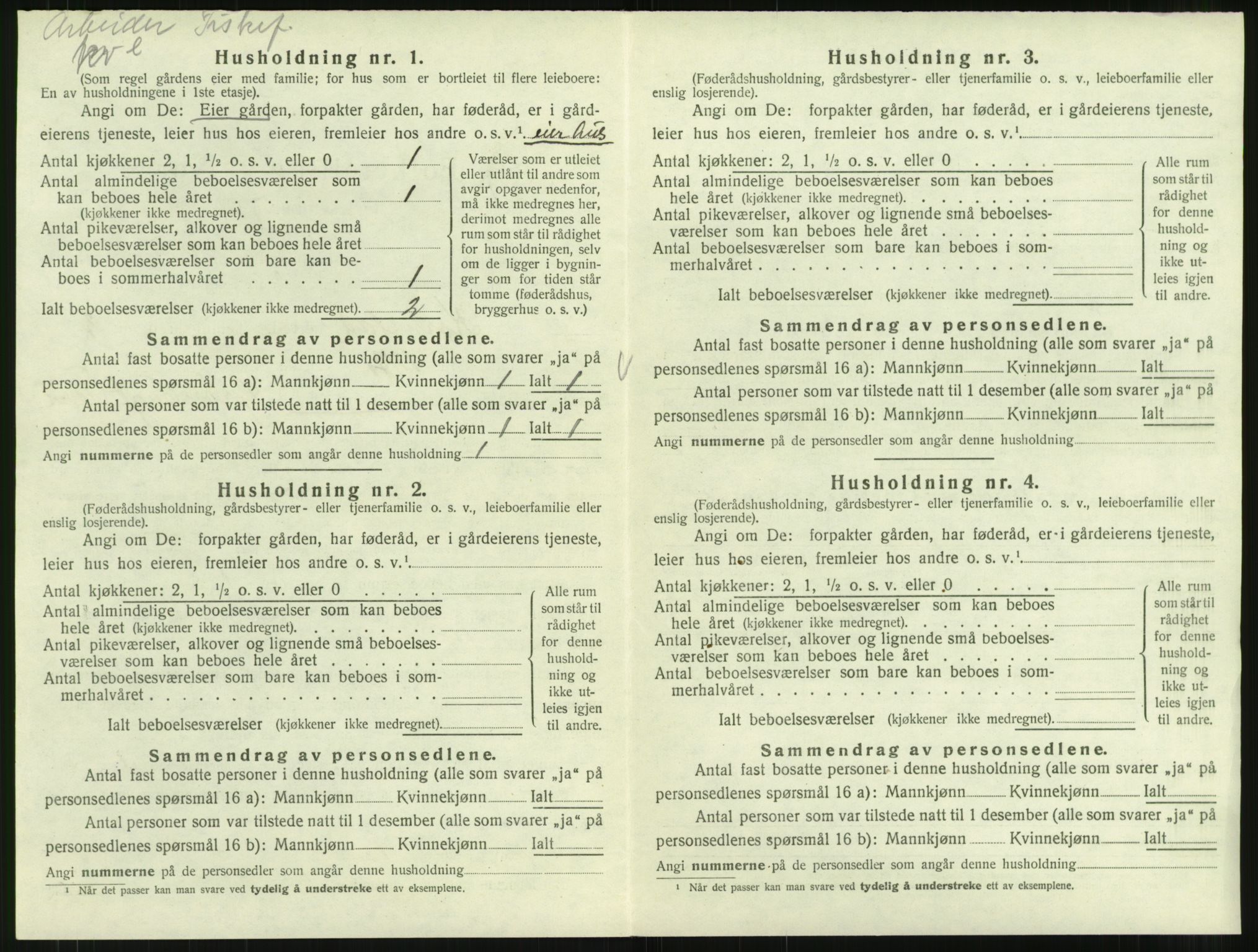 SAT, 1920 census for Kornstad, 1920, p. 132